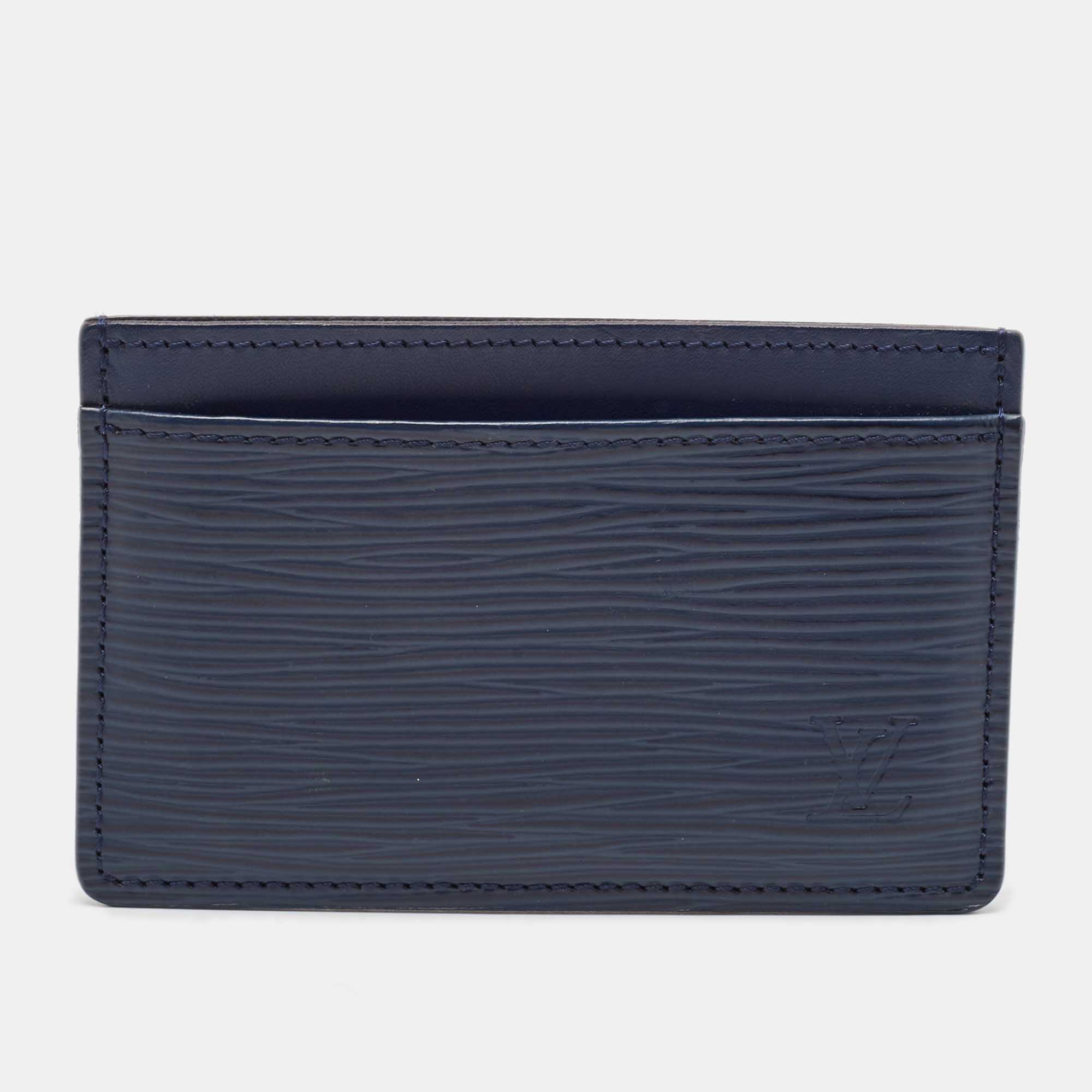 

Louis Vuitton Blue Marine Epi Leather Card Holder