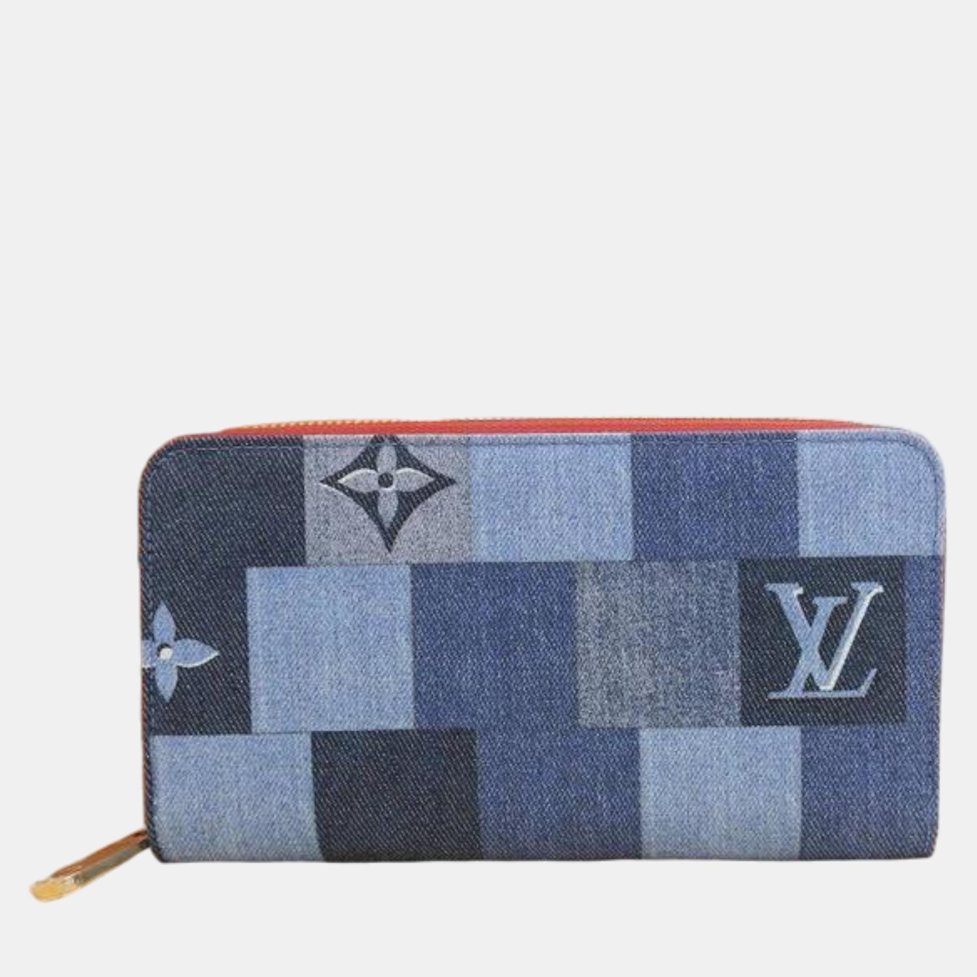 

Louis Vuitton Blue Denim Zippy Wallet
