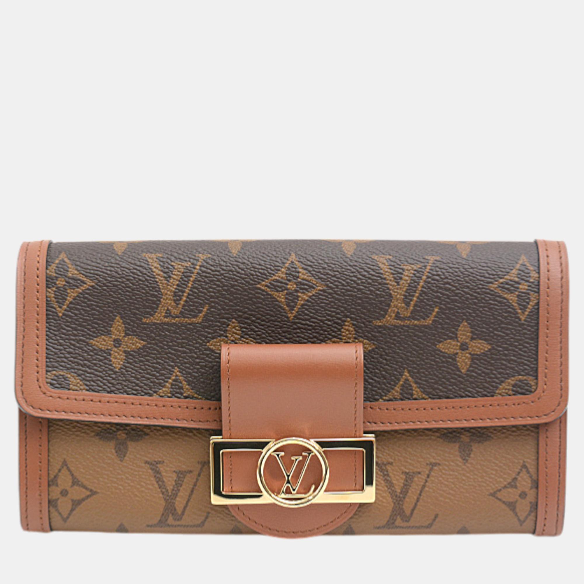 

Louis Vuitton Monogram Sarah Dauphine Long Wallet M46645 Brown Canvas