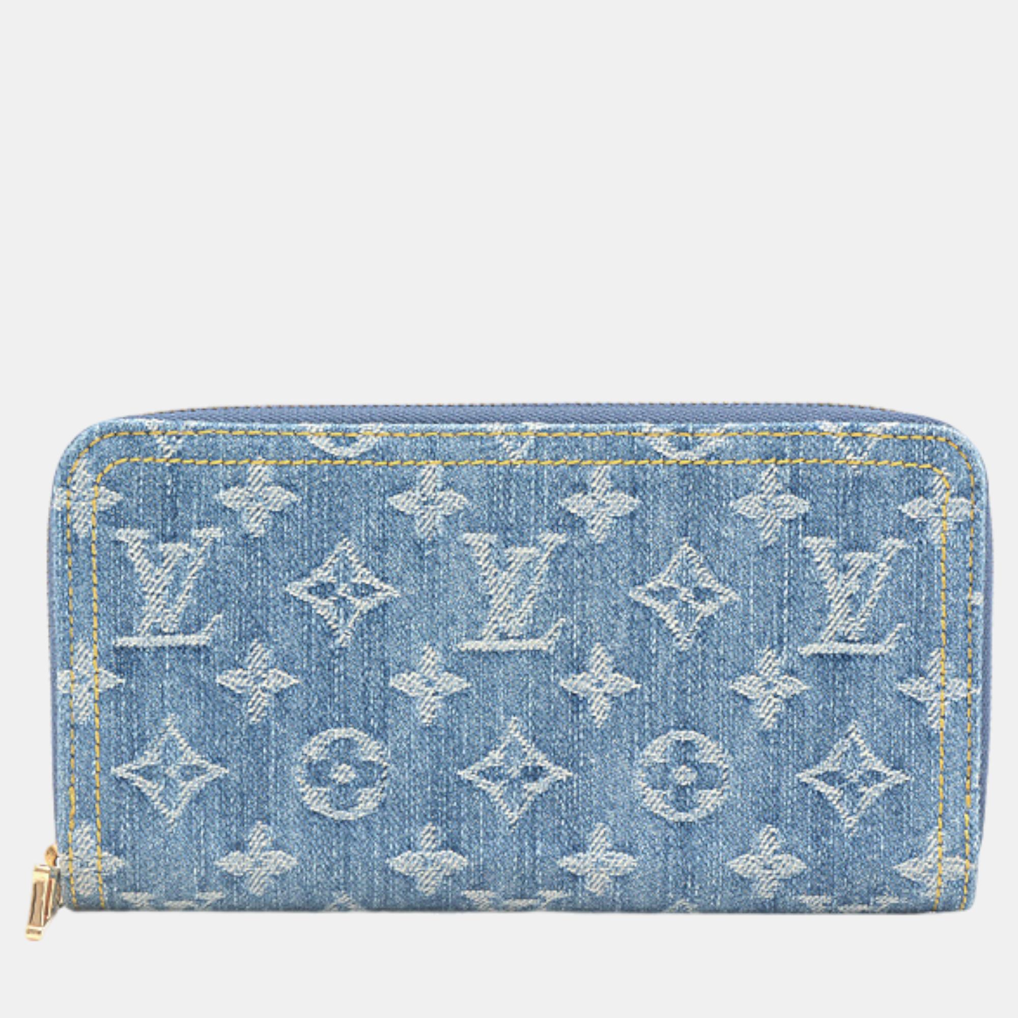 

Louis Vuitton Blue Denim LV Remix Zippy Wallet