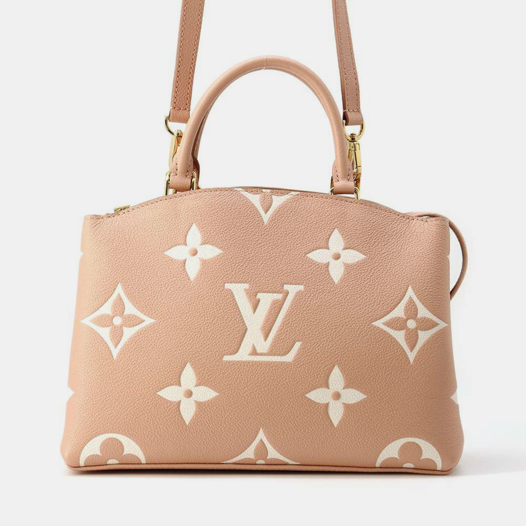 

Louis Vuitton Rose Trianone/Creme Monogram Empreinte Leather Petit Palais Size PM, Pink