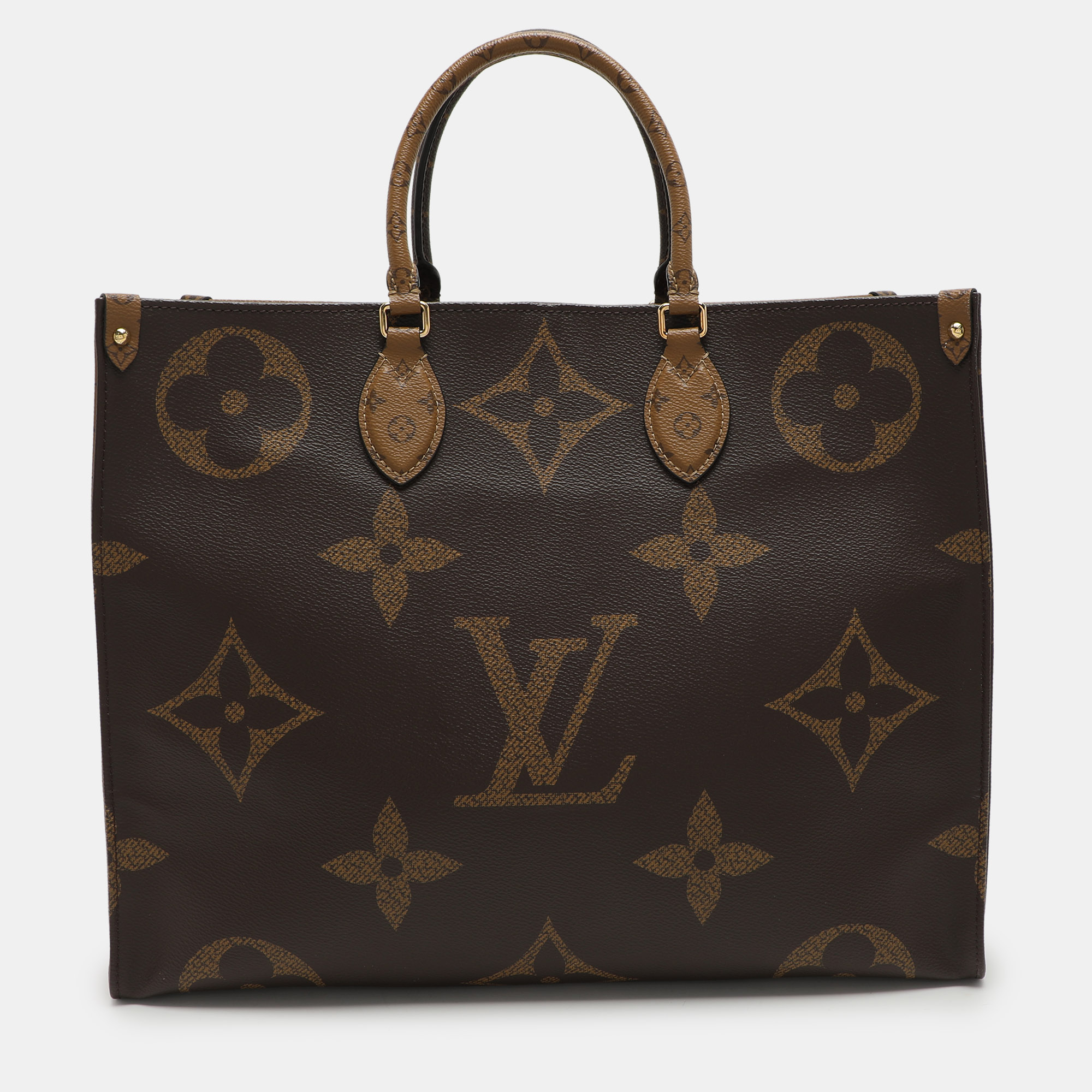 

Louis Vuitton Reverse Monogram Canvas On The Go GM Bag, Brown