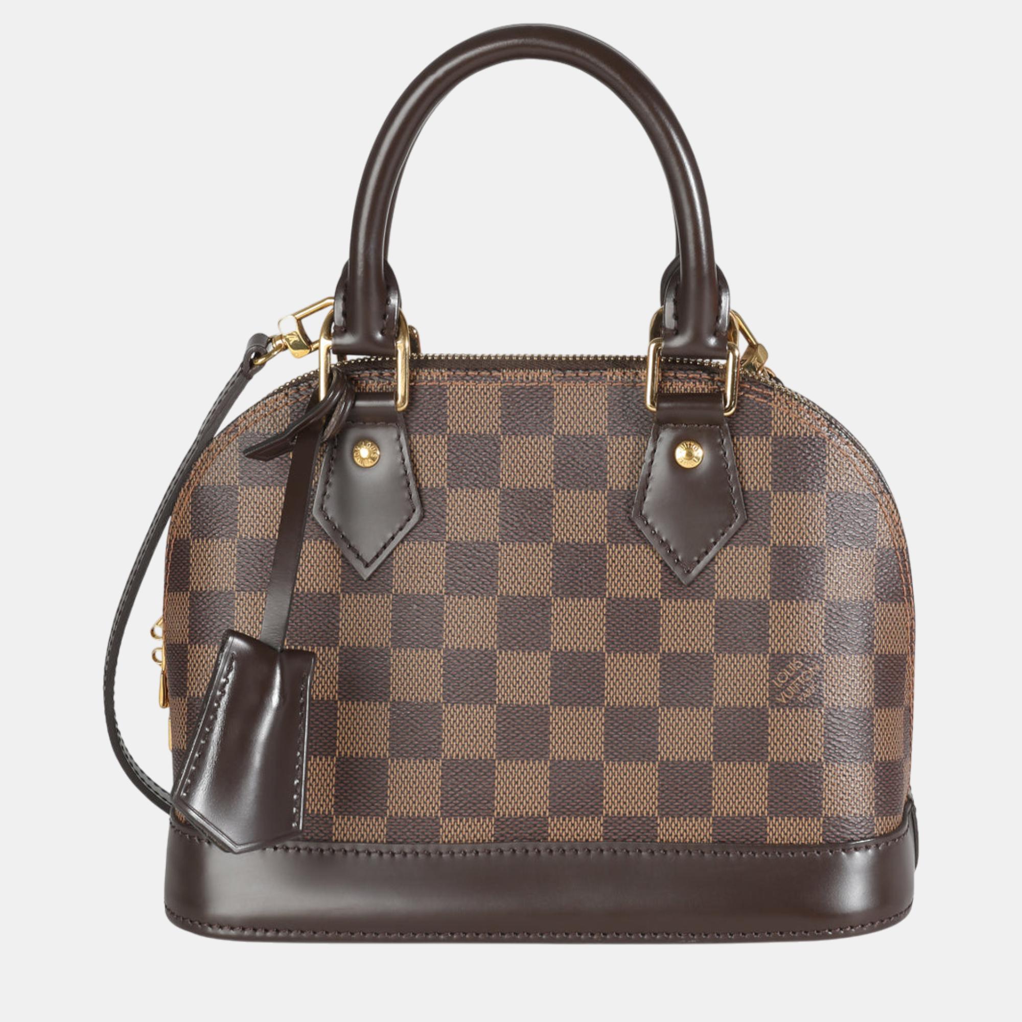 

Louis Vuitton Brown Damier Ebene Canvas Alma BB Bag