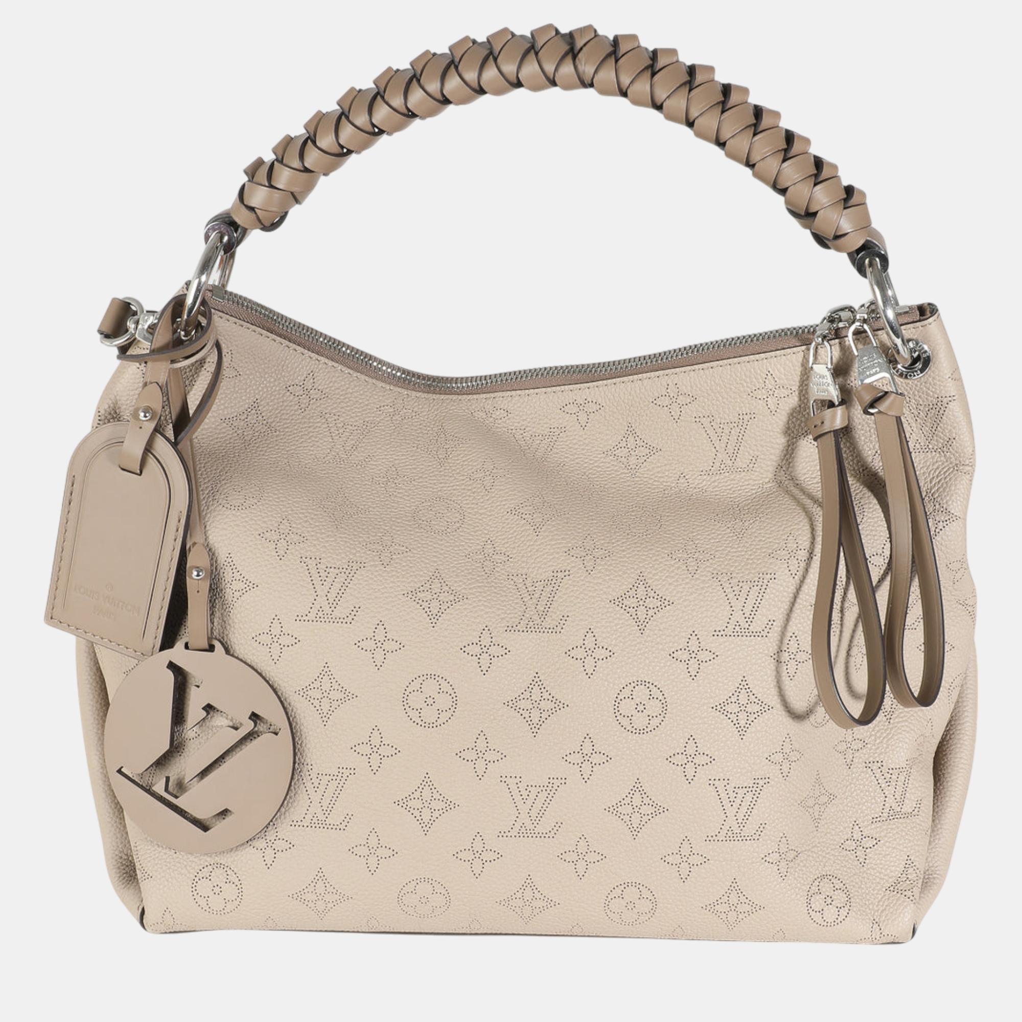 

Louis Vuitton Galet Monogram Mahina Beaubourg Hobo MM bag, Beige