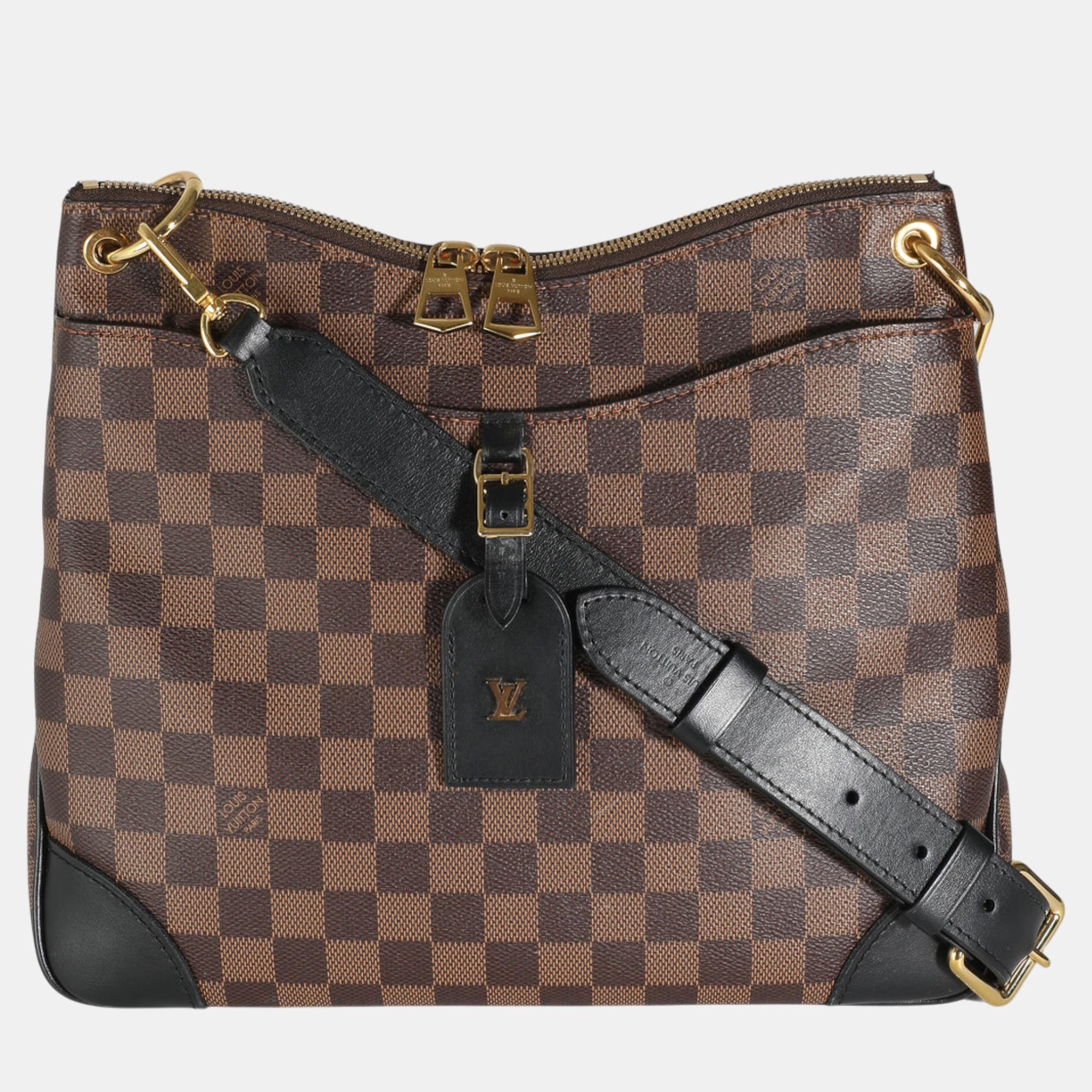 

Louis Vuitton Black Damier Ebene Canvas Odeon PM bag, Brown