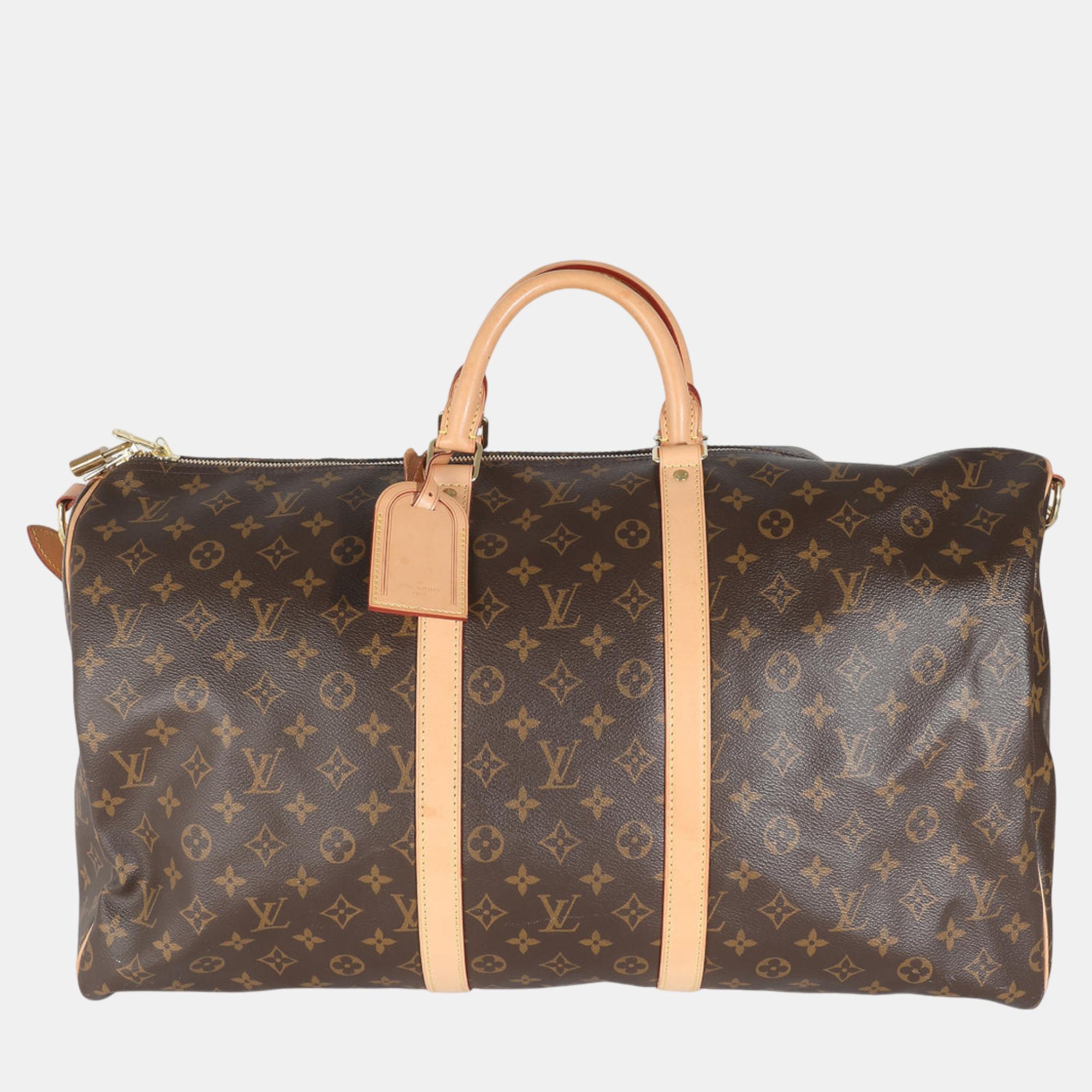 

Louis Vuitton Monogram Canvas Keepall Bandouliere 55 bag, Brown