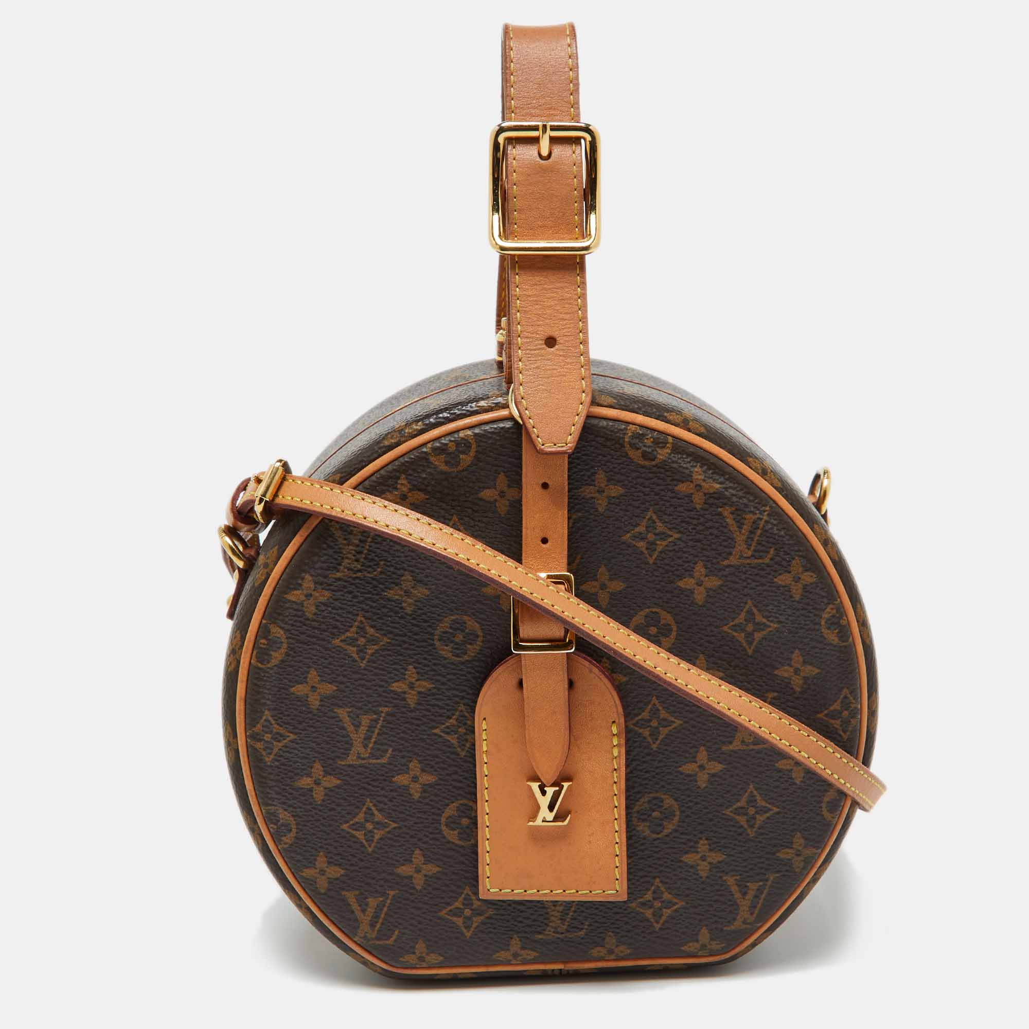 

Louis Vuitton Monogram Canvas Petite Boite Chapeau Bag, Brown