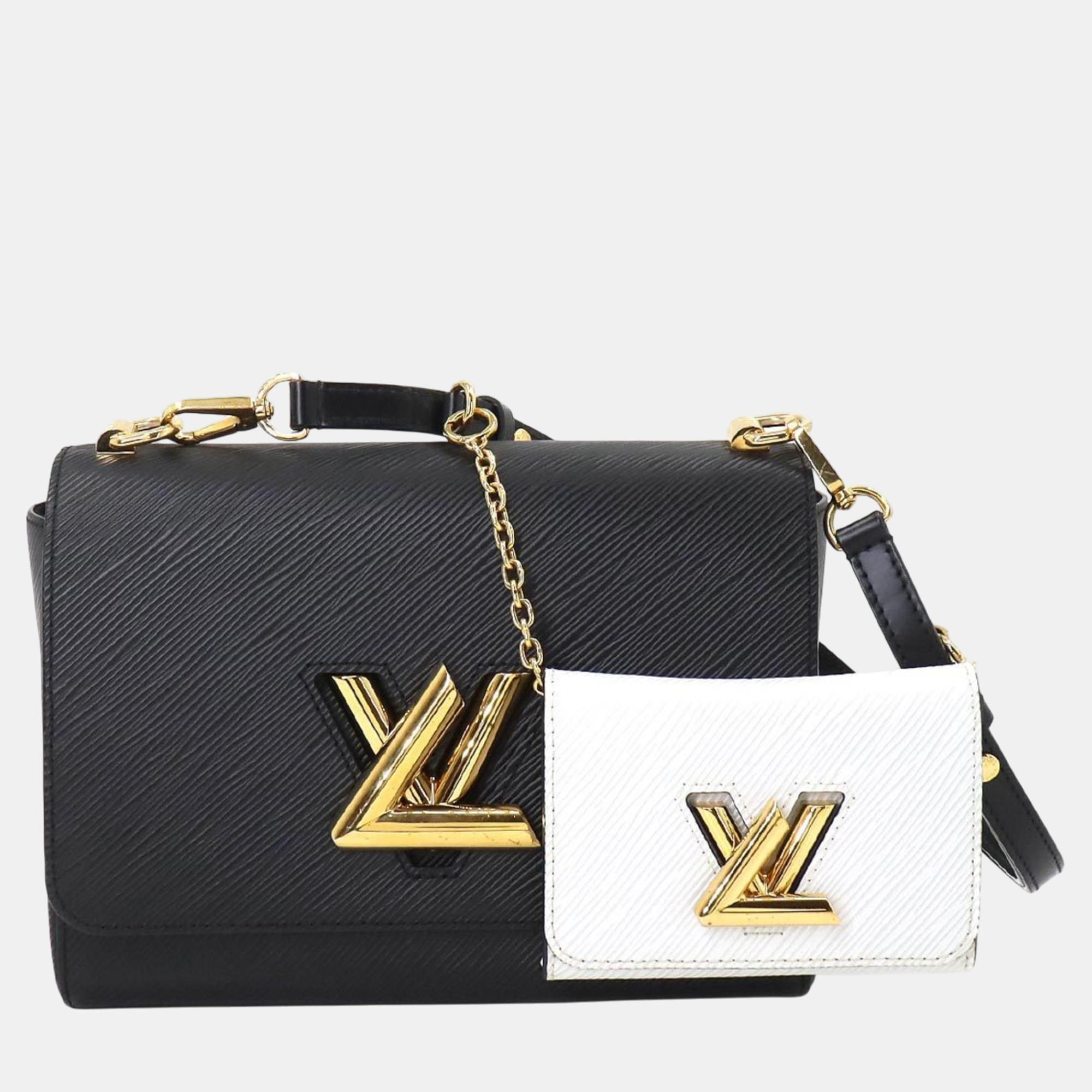 

Louis Vuitton Leather Noir Blanc Epi Twist MM Chain Shoulder Bag, Black