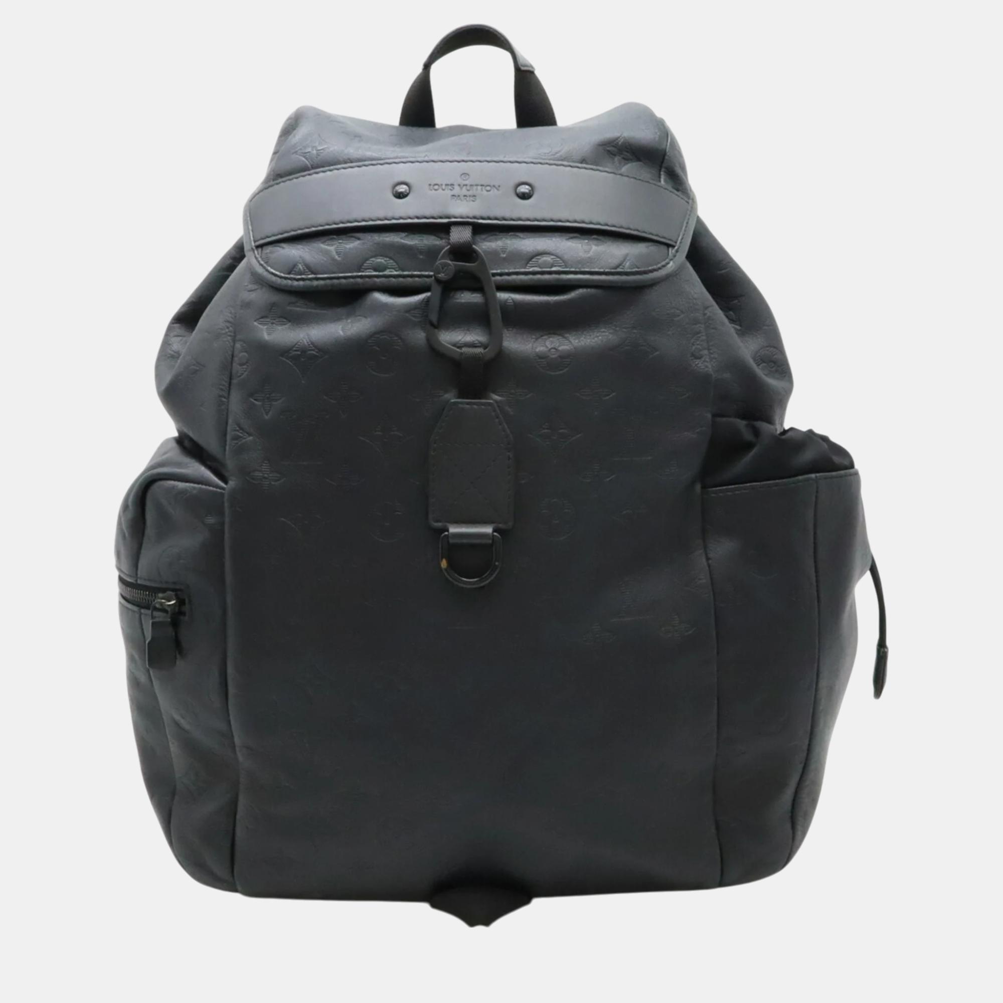 

Louis Vuitton Monogram Shadow Discovery Backpack, Black