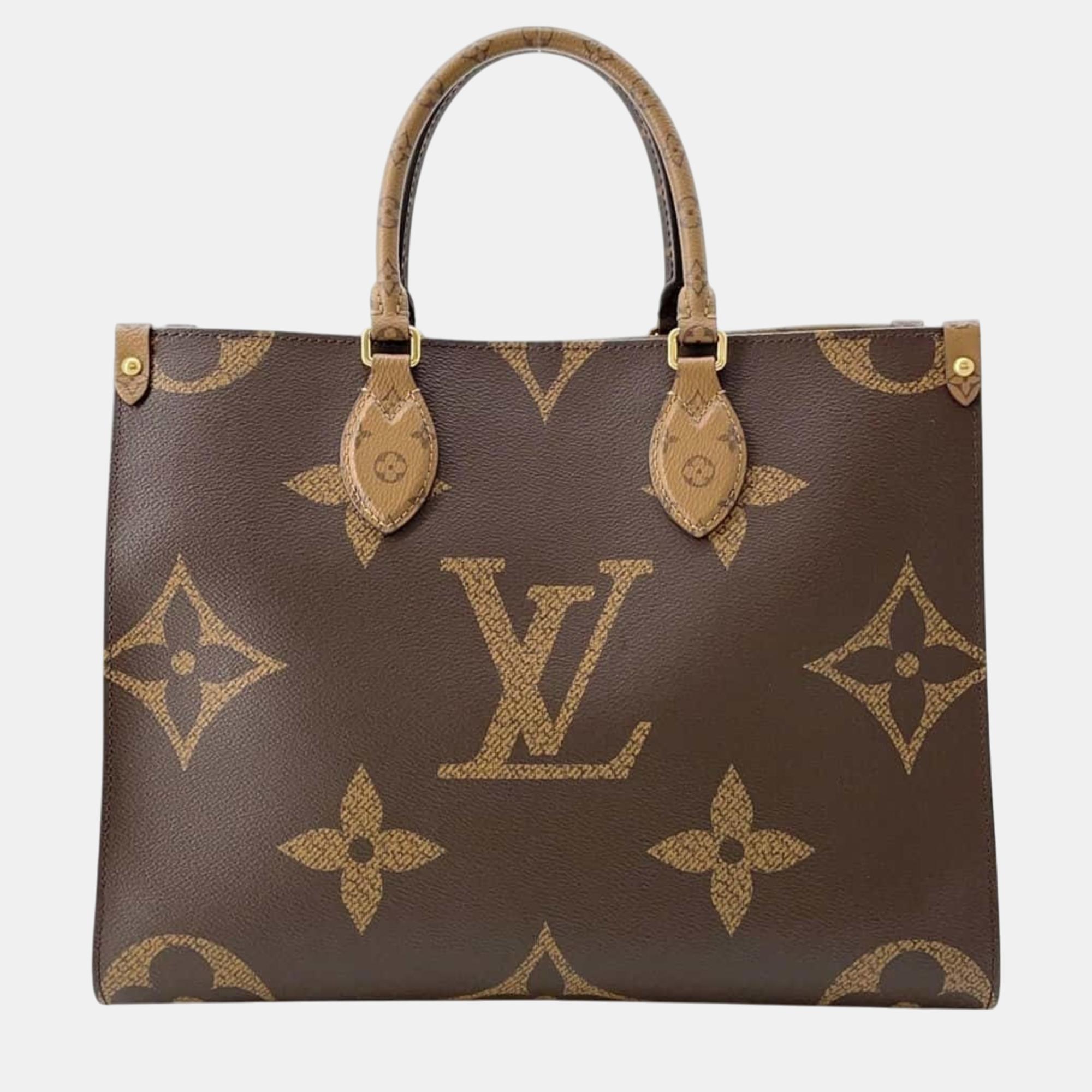 

Louis Vuitton Tote Bag Monogram Reverse Giant On-the-Go MM, Brown