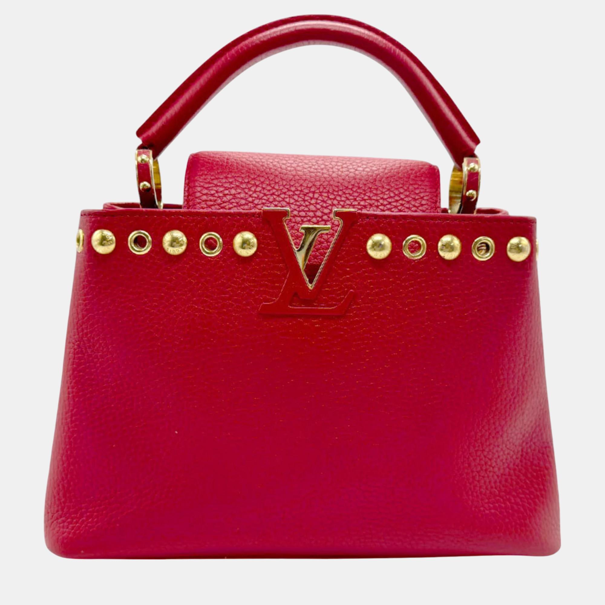 

Louis Vuitton Leather Red Capucines BB Handbag