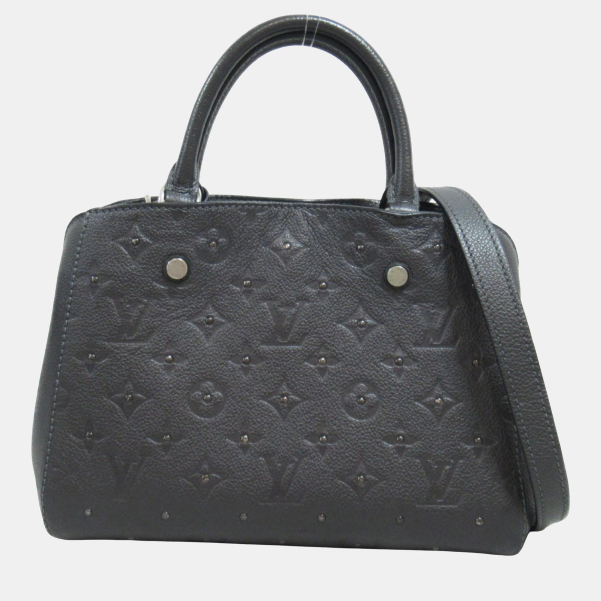 

Louis Vuitton Montaigne BB Leather Monogram Empreinte Black Shoulder Bag