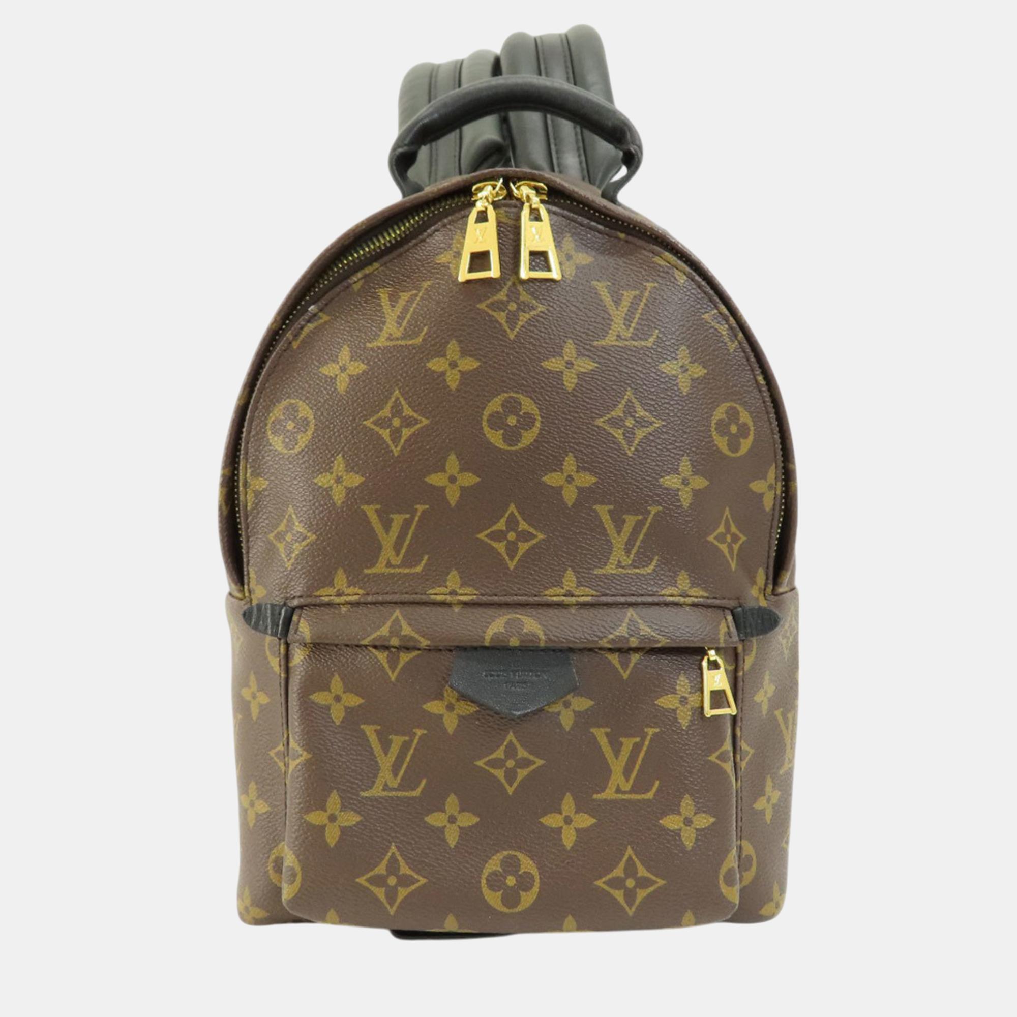 Pre-owned Louis Vuitton Canvas Palm Springs Monogram Backpack In Brown