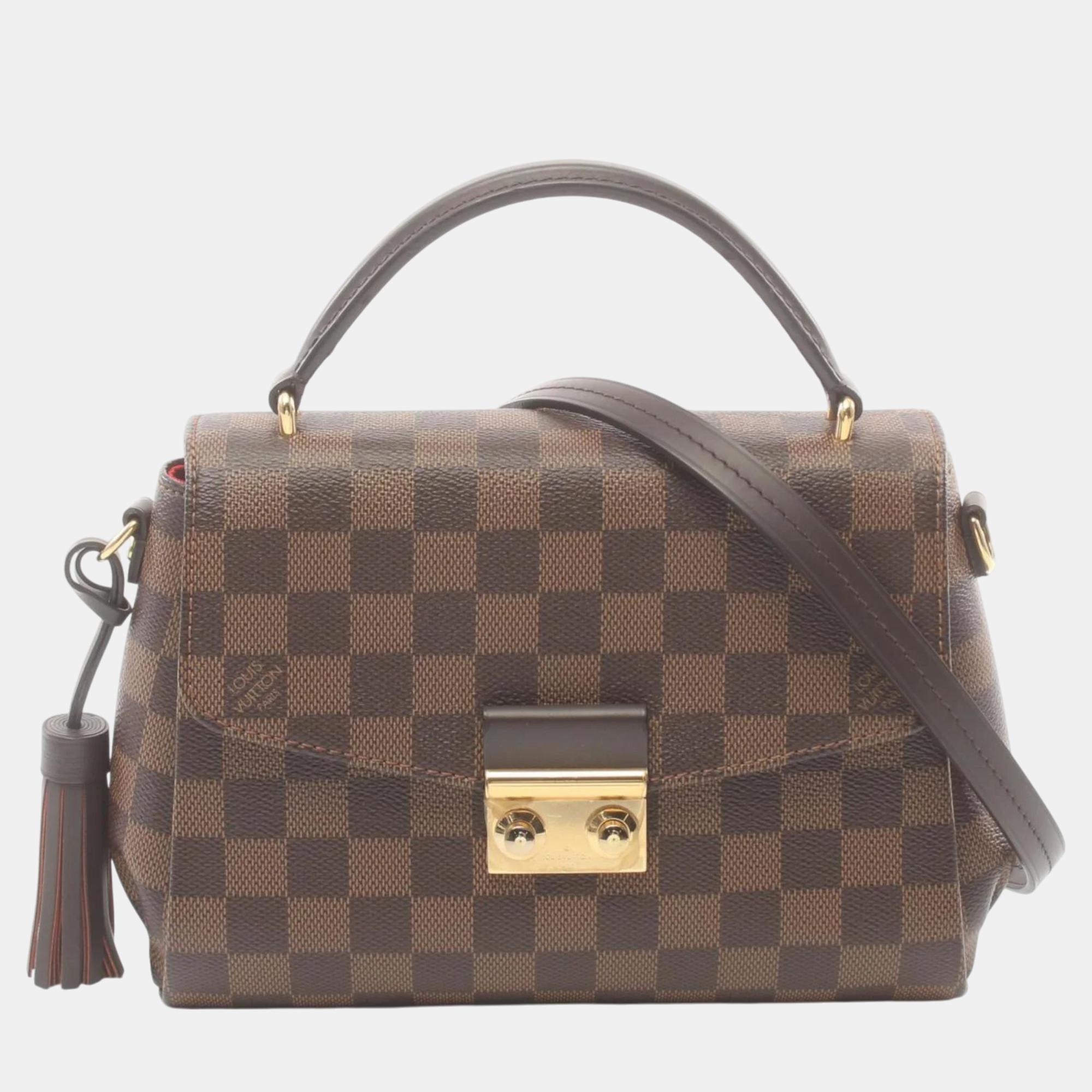 

Louis Vuitton Croisette Damier Ebene Coated Canvas Leather Brown Handbag