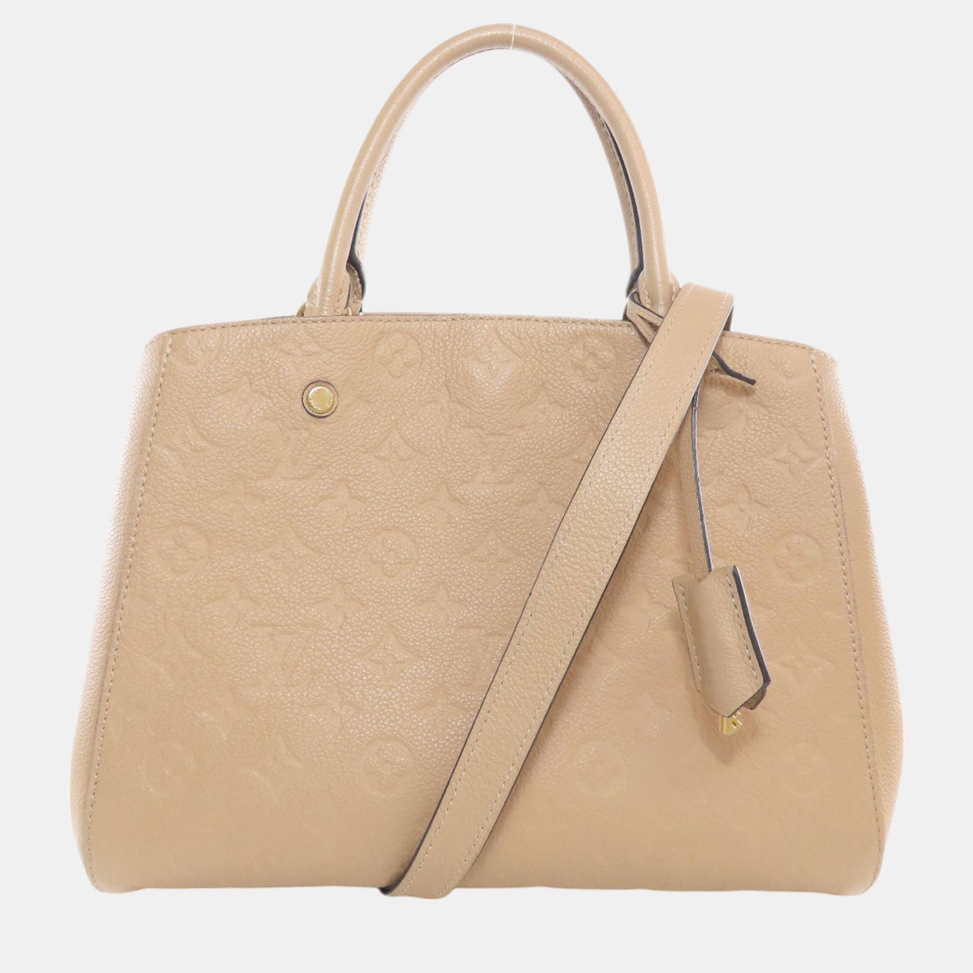 

Louis Vuitton Empreinte Montaigne MM Handbag, Beige