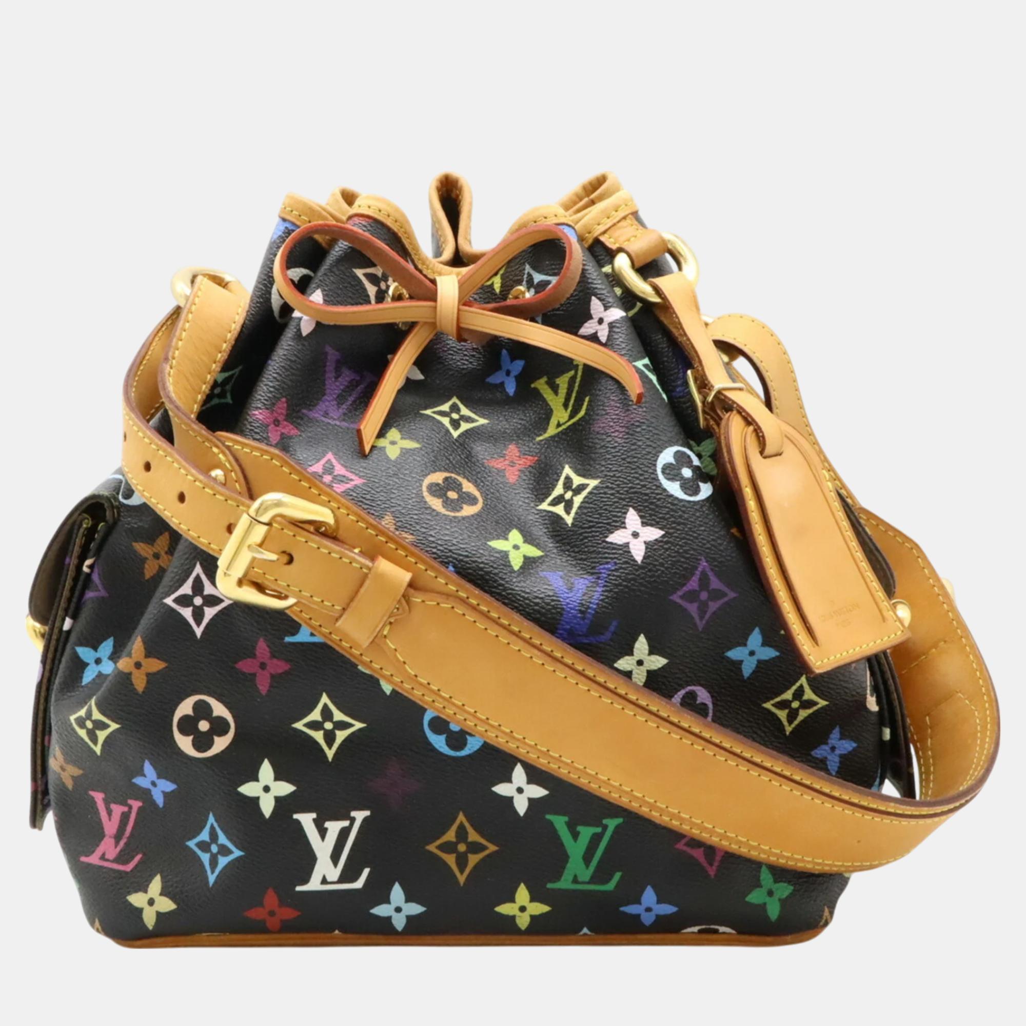 

Louis Vuitton Noir Black Monogram Multicolor Petit Noe Shoulder Bag