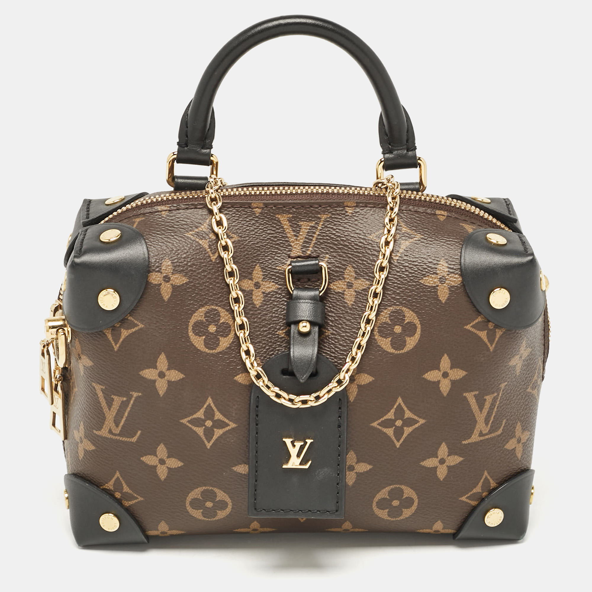 

Louis Vuitton Black Monogram Canvas and Leather Petite Malle Souple Bag