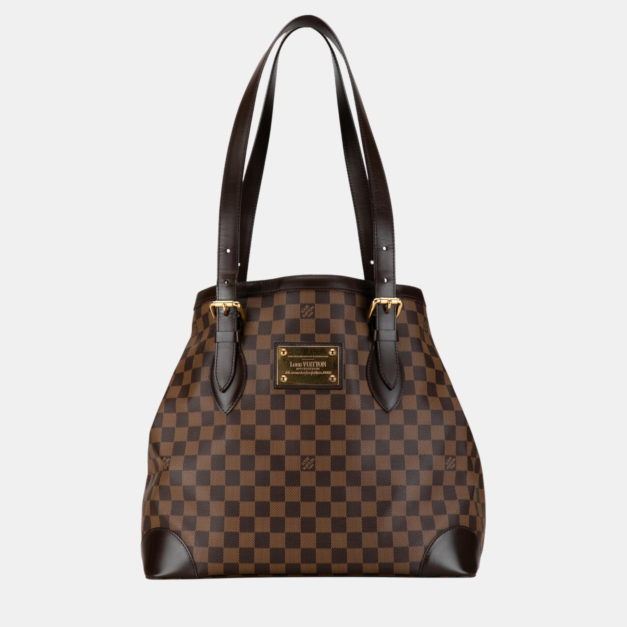 

Louis Vuitton Damier Ebene Hampstead GM Bag, Brown