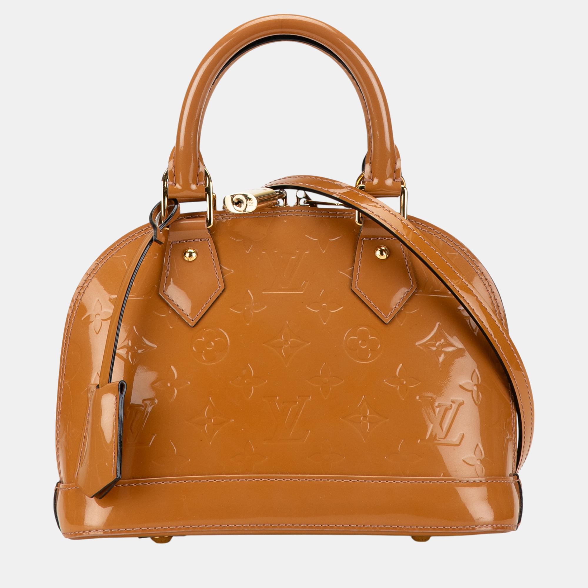 

Louis Vuitton Monogram Vernis Alma BB Bag, Brown