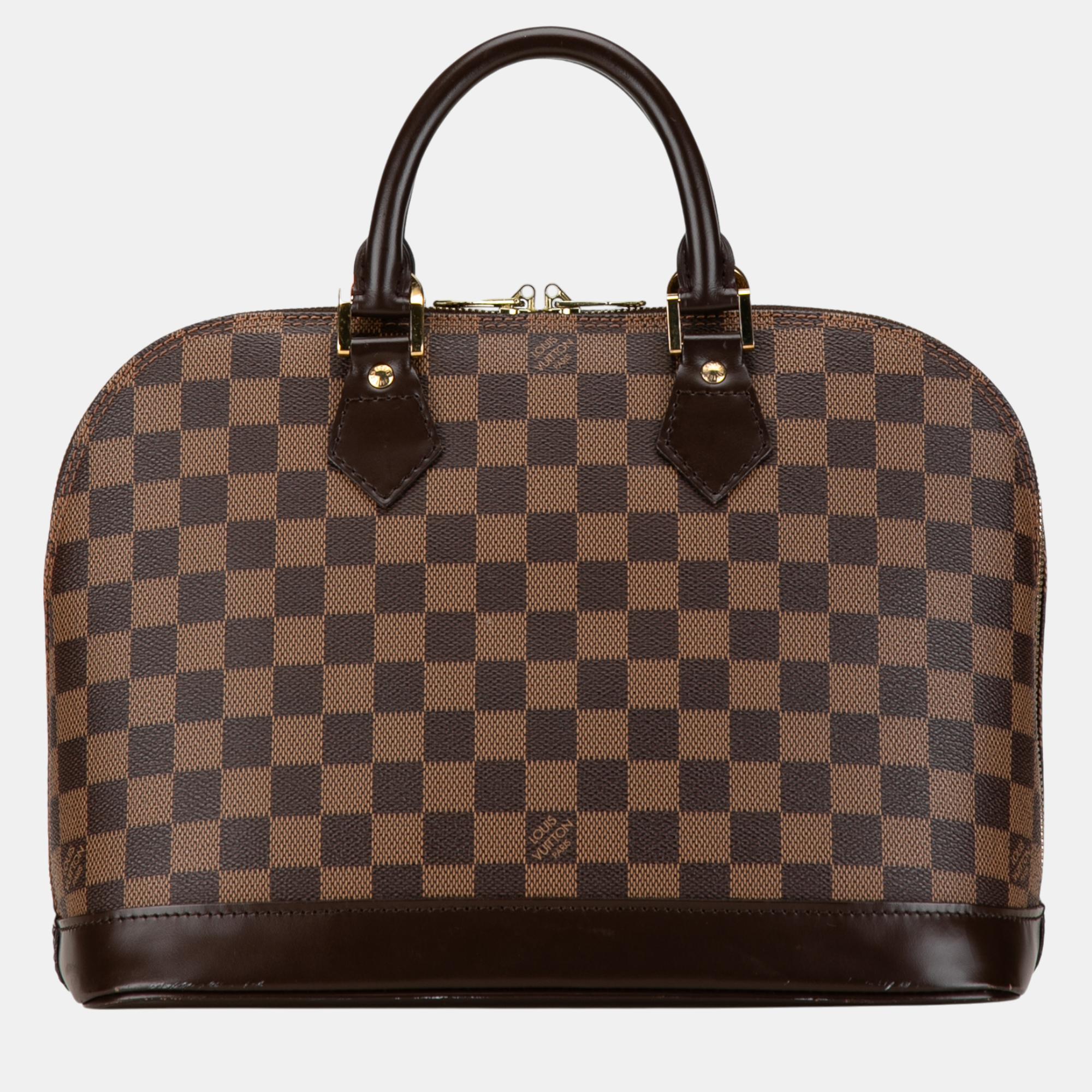 

Louis Vuitton Damier Ebene Alma PM Bag, Brown