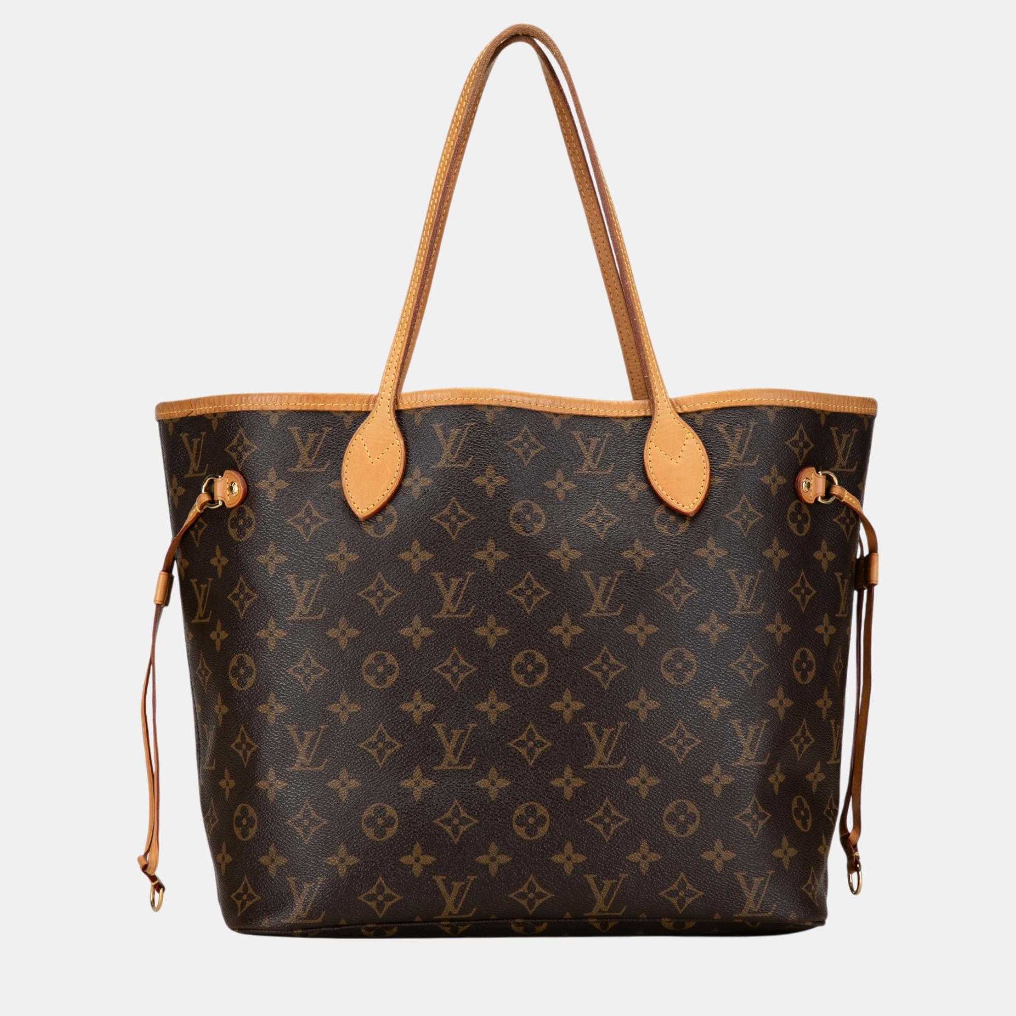 

Louis Vuitton Monogram Neverfull MM Bag, Brown