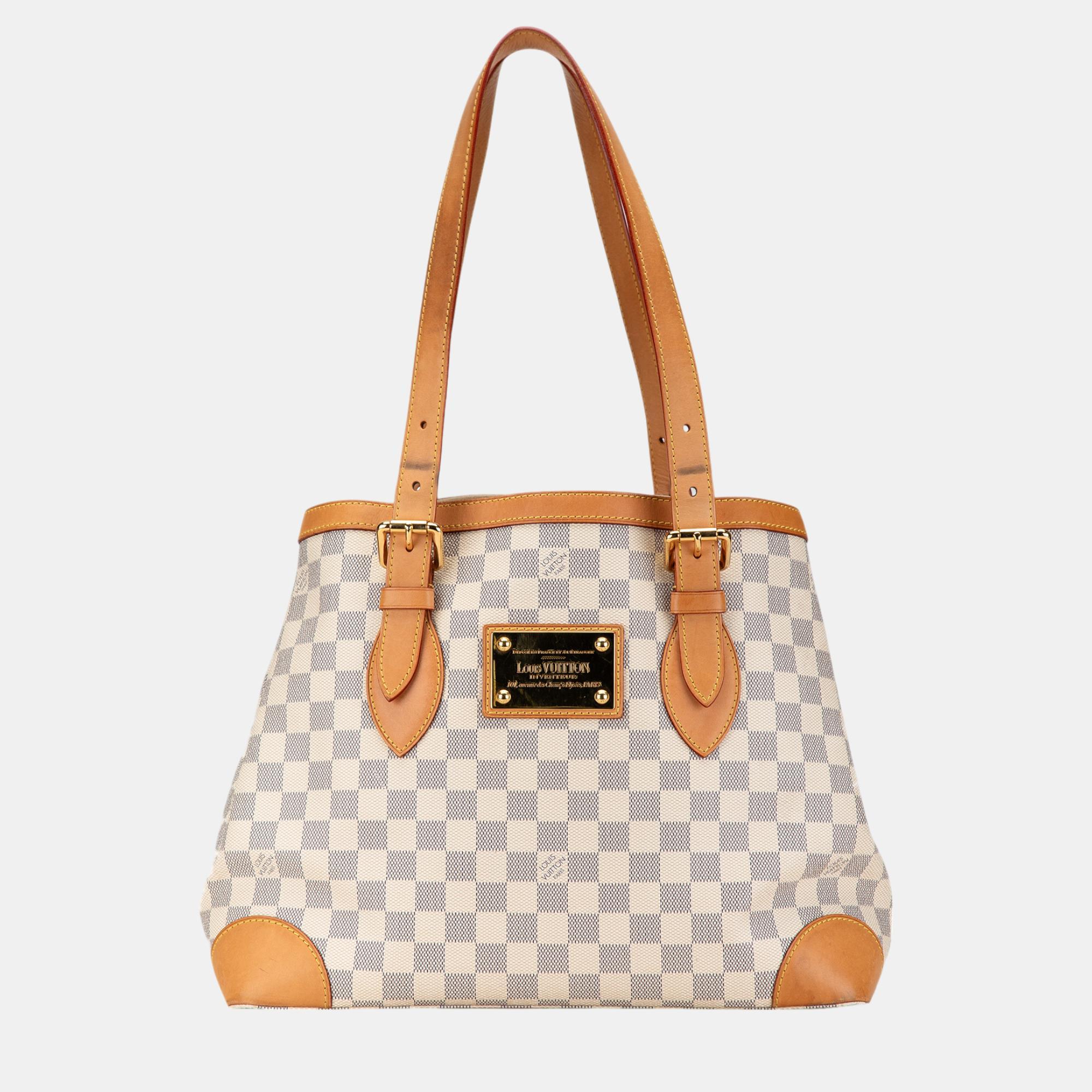 

Louis Vuitton Damier Azur Hampstead MM, Grey