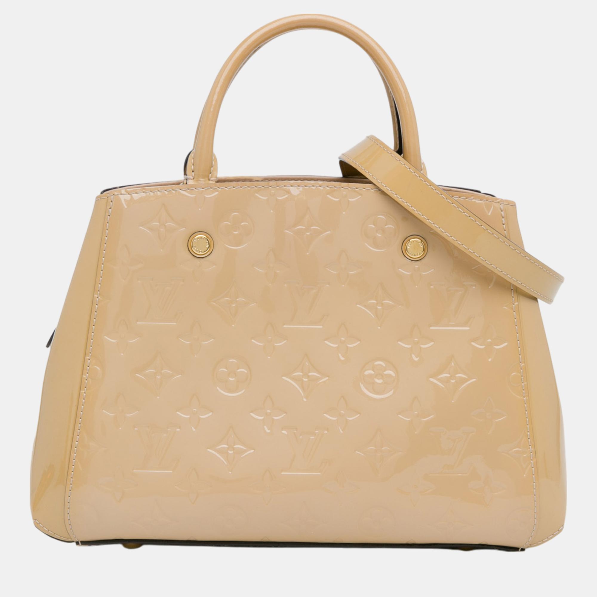 

Louis Vuitton Monogram Vernis Montaigne BB, Beige