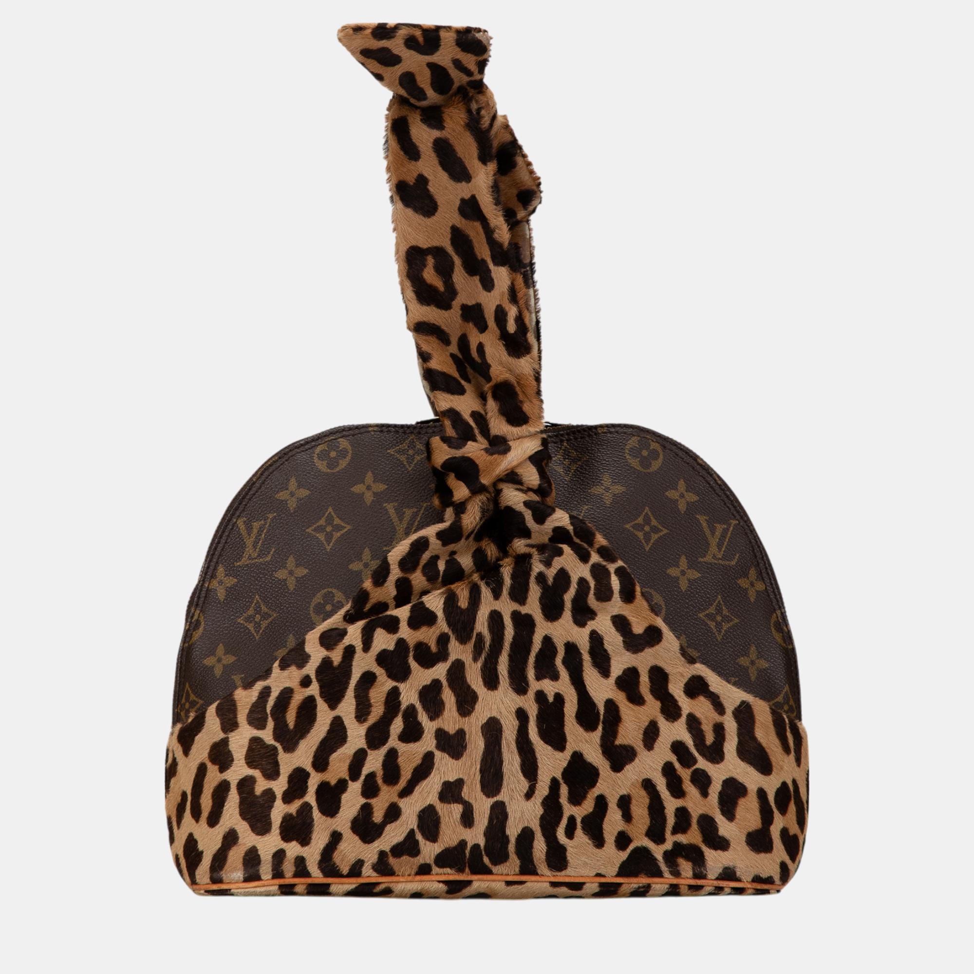 

Louis Vuitton Azzedine Alaia Monogram Leopard Alma Bag, Brown