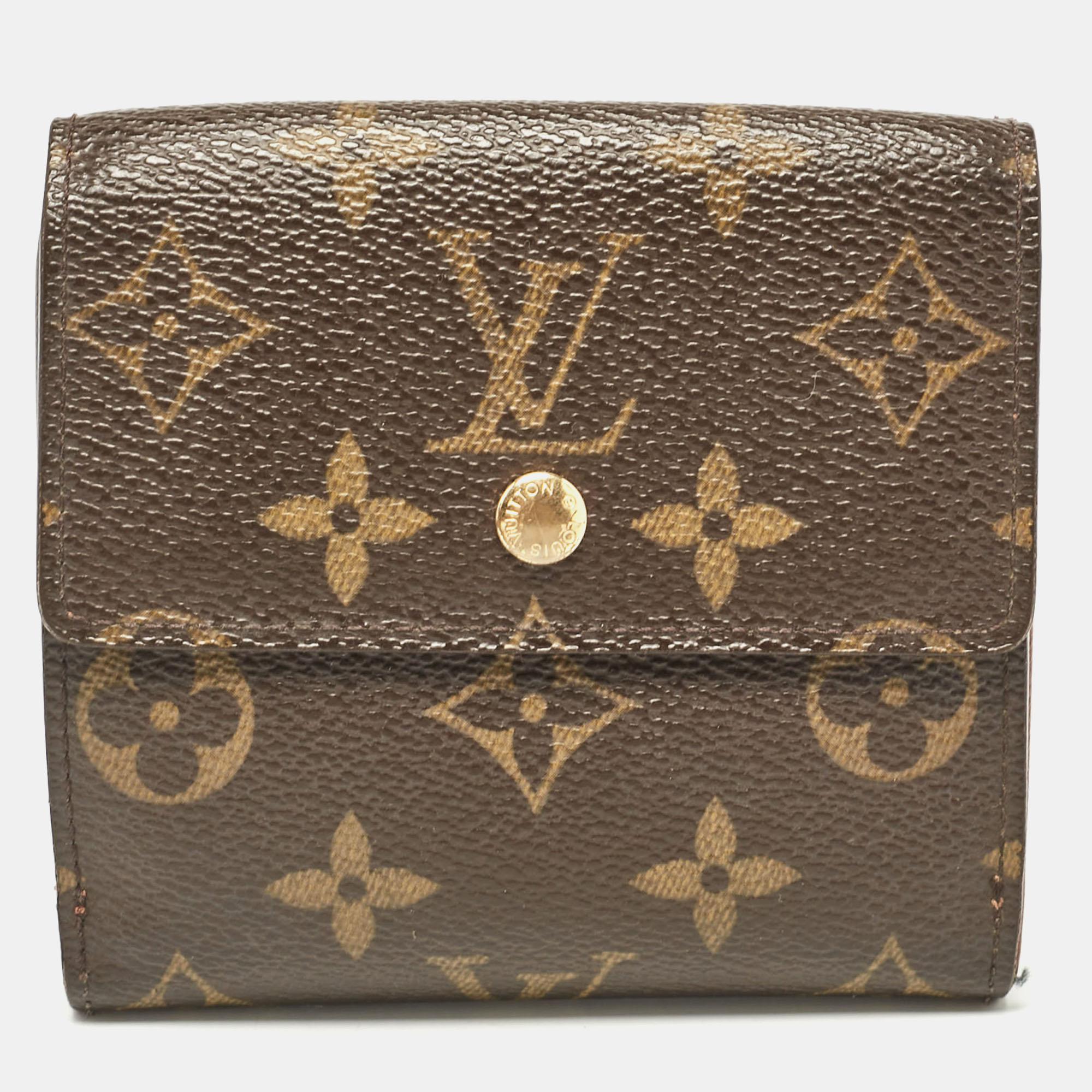 

Louis Vuitton Monogram Canvas Elise Wallet, Brown