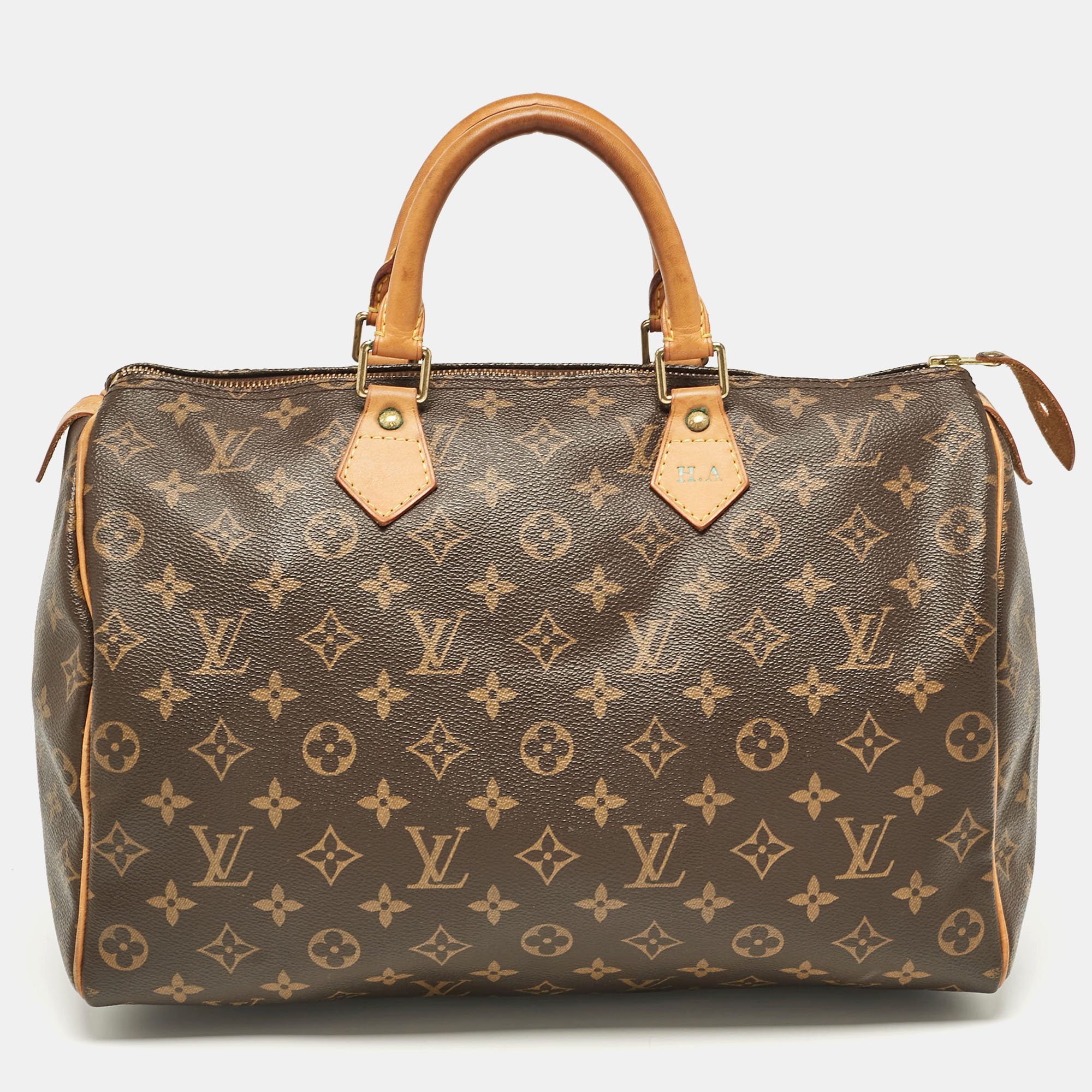 

Louis Vuitton Monogram Canvas Speedy 35 Bag, Brown