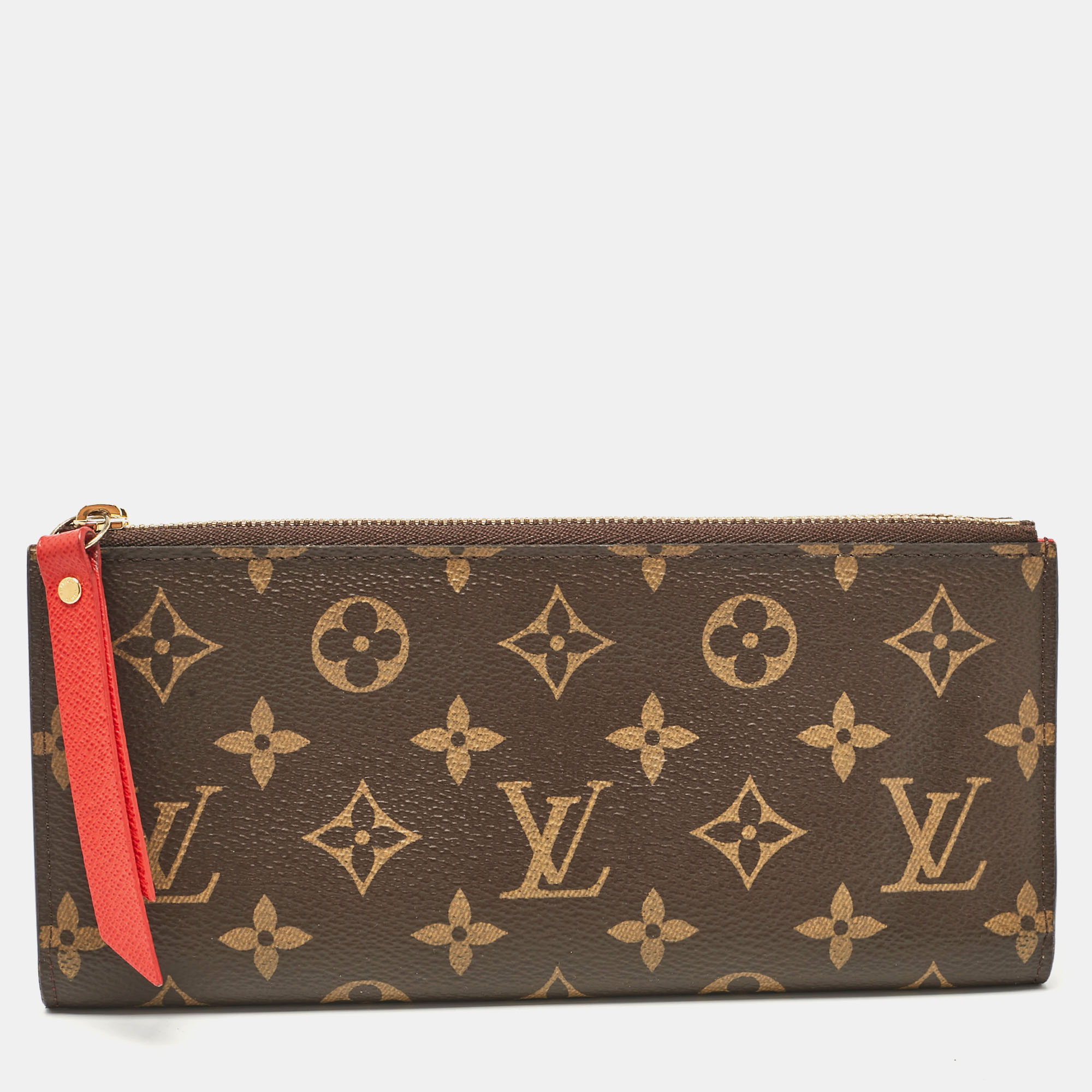 

Louis Vuitton Monogram Canvas Adele Wallet, Brown