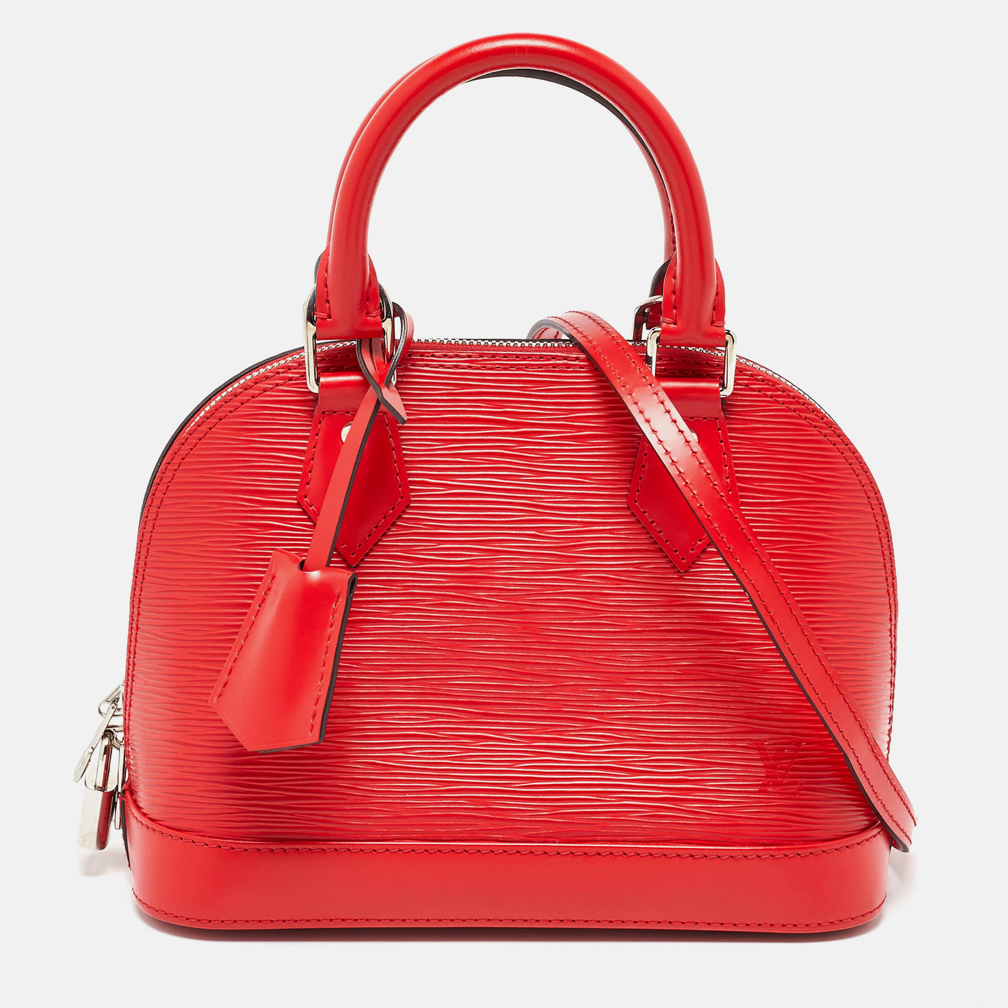 

Louis Vuitton Coquelicot Epi Leather Alma BB Bag, Red