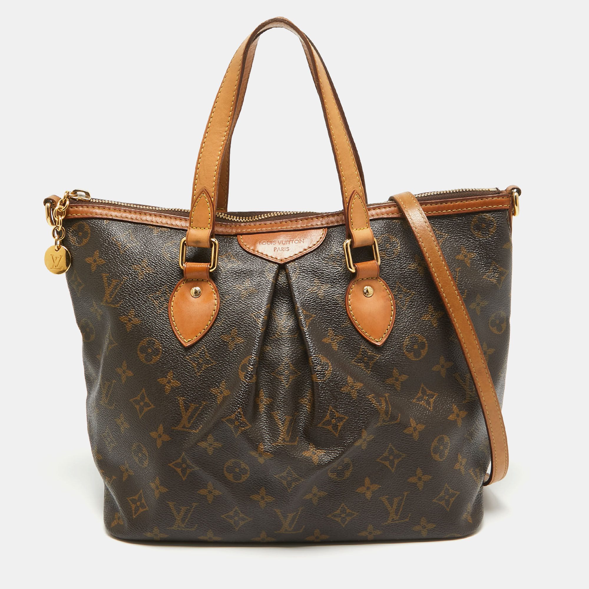 

Louis Vuitton Monogram Canvas Palermo PM Bag, Brown