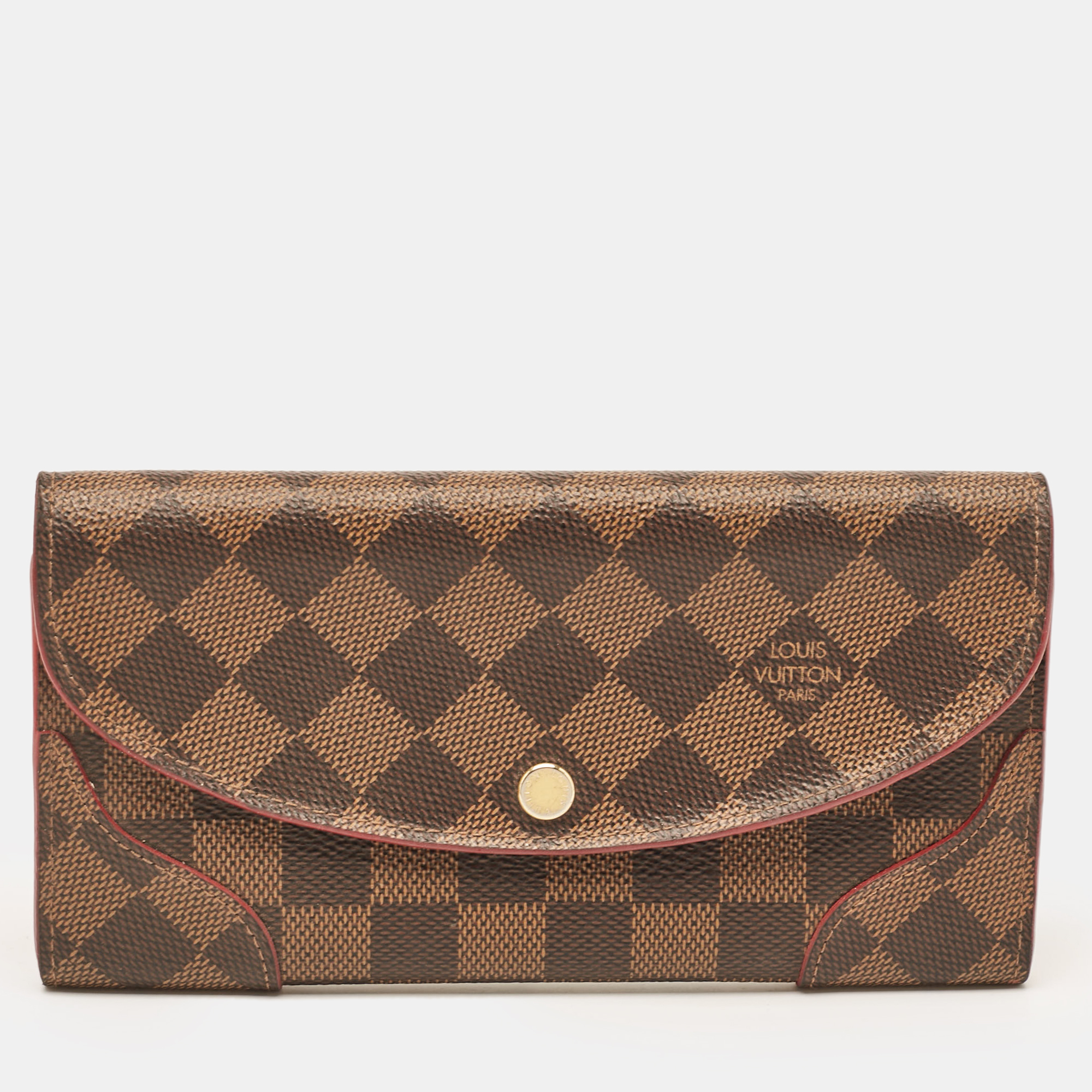 

Louis Vuitton Cerise Damier Ebene Canvas Caissa Wallet, Brown