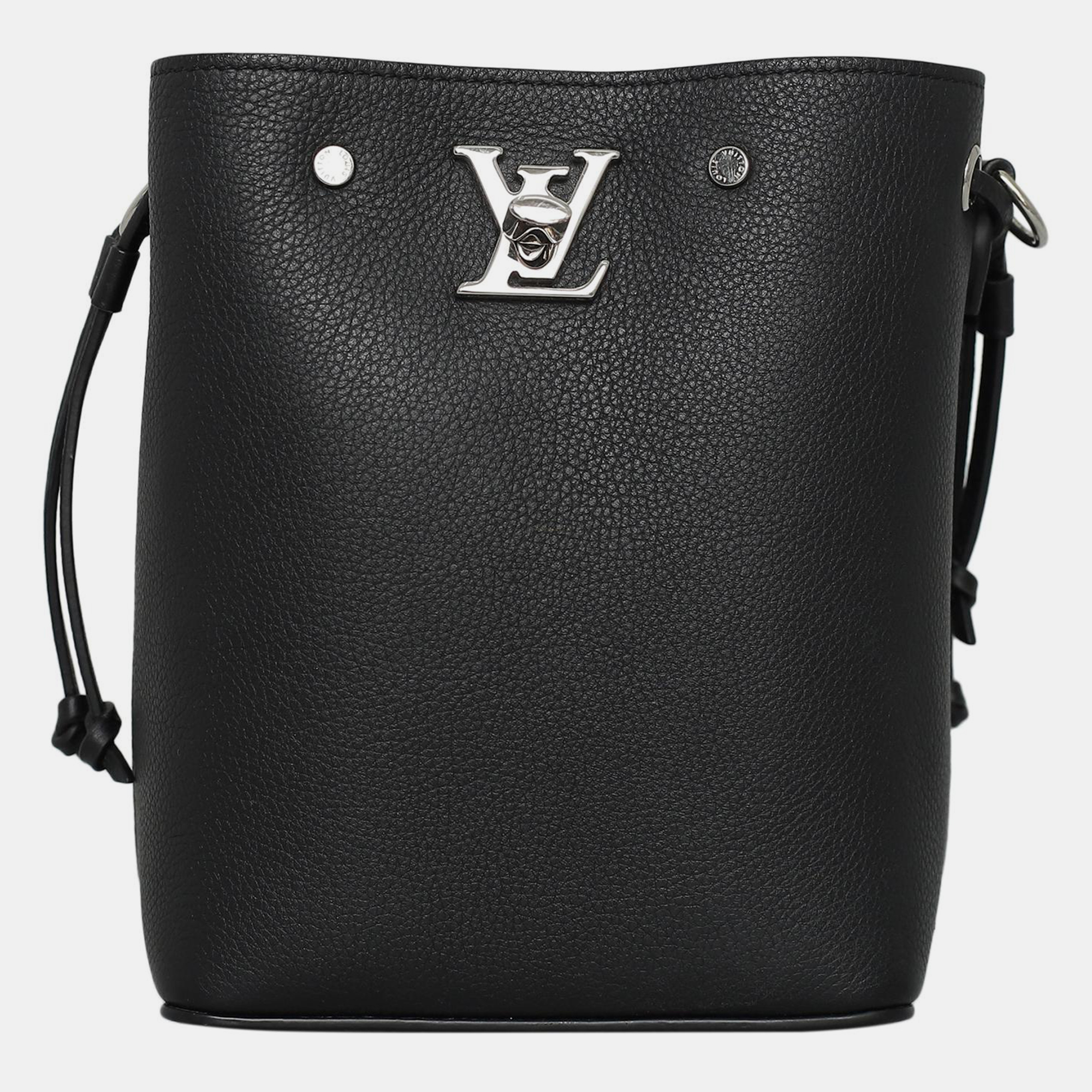 

Louis Vuitton Nano LockMe Bucket Bag, Black