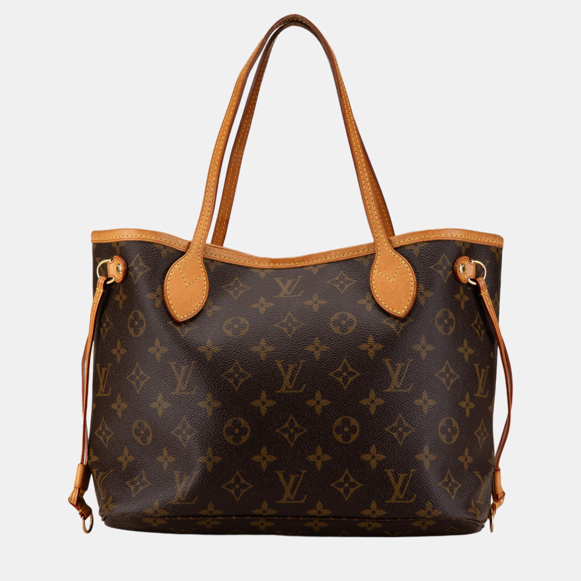 

Louis Vuitton Brown Monogram Neverfull PM