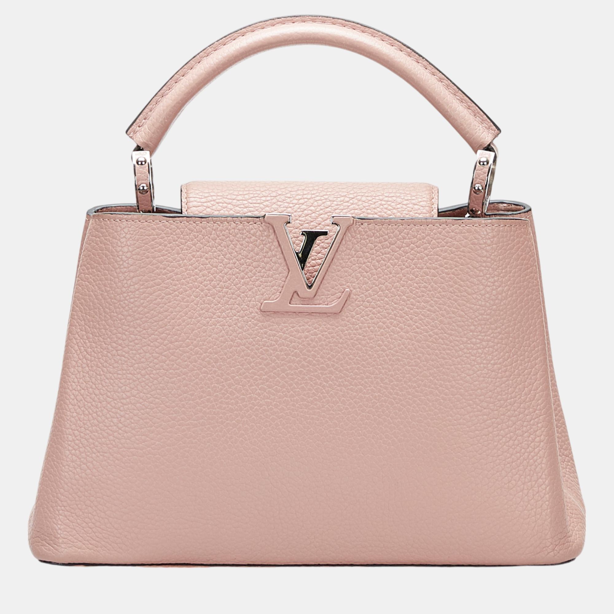 

Louis Vuitton Pink Taurillon Capucines BB