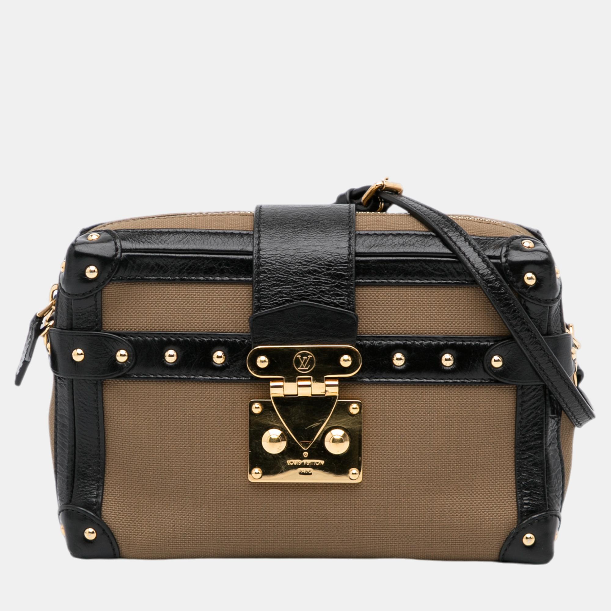 

Louis Vuitton Black/Brown Petite Malle Soft MM