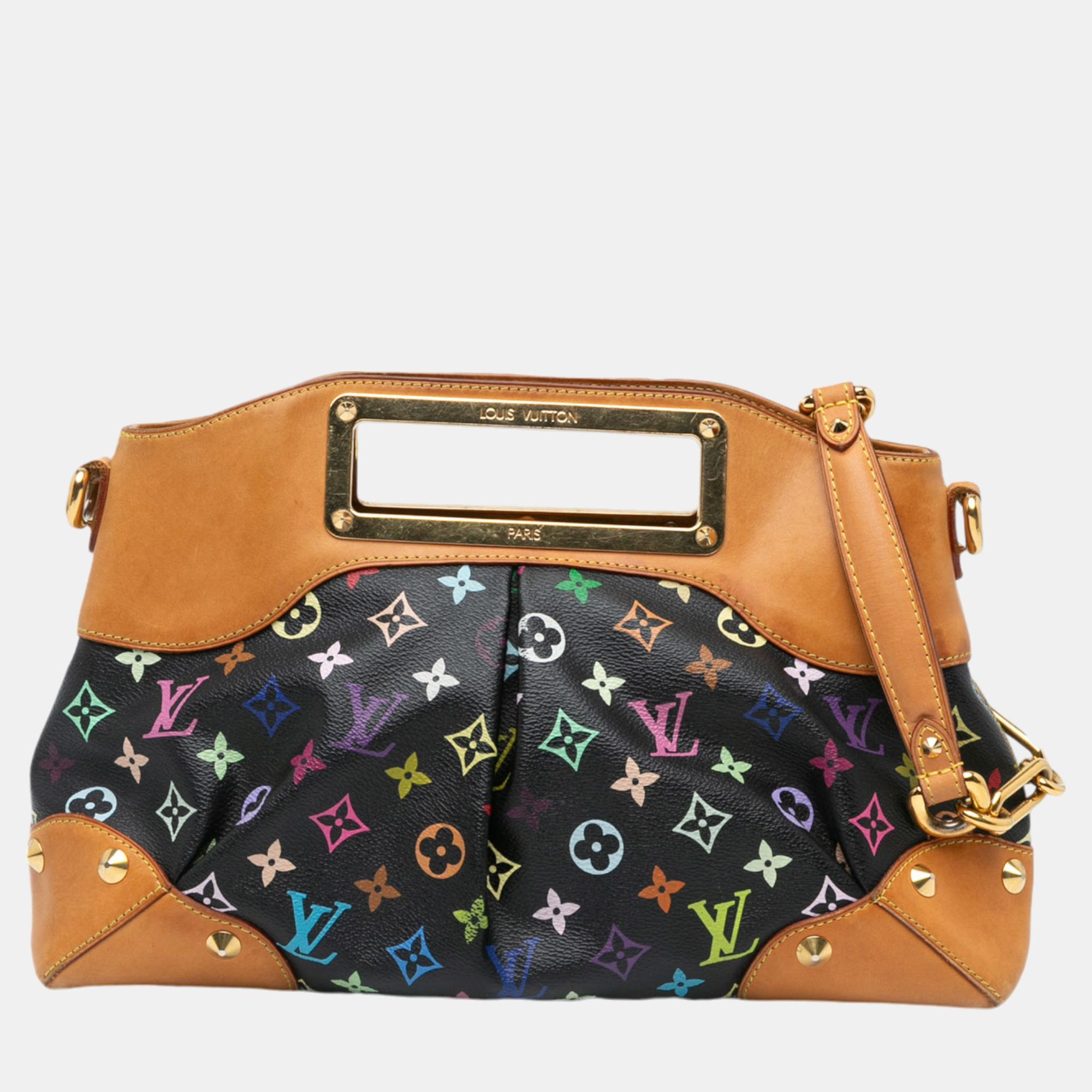 

Louis Vuitton Black Monogram Multicolore Judy MM