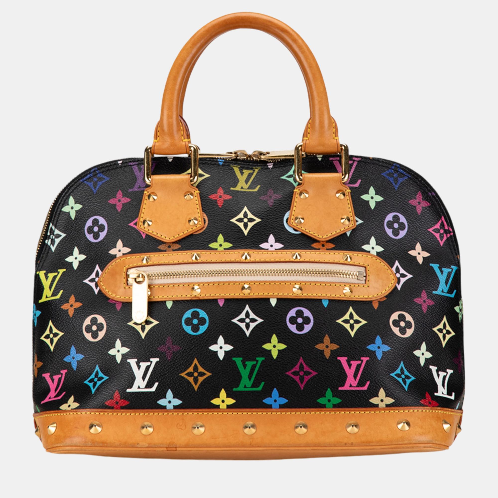 

Louis Vuitton Black Monogram Multicolore Alma PM