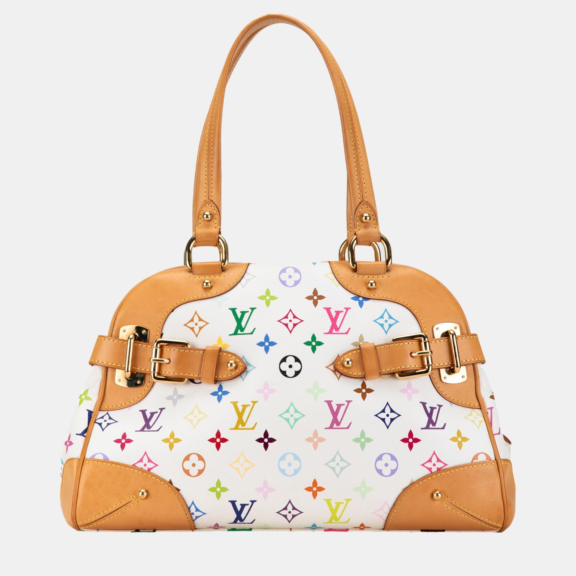 

Louis Vuitton White Monogram Multicolore Claudia