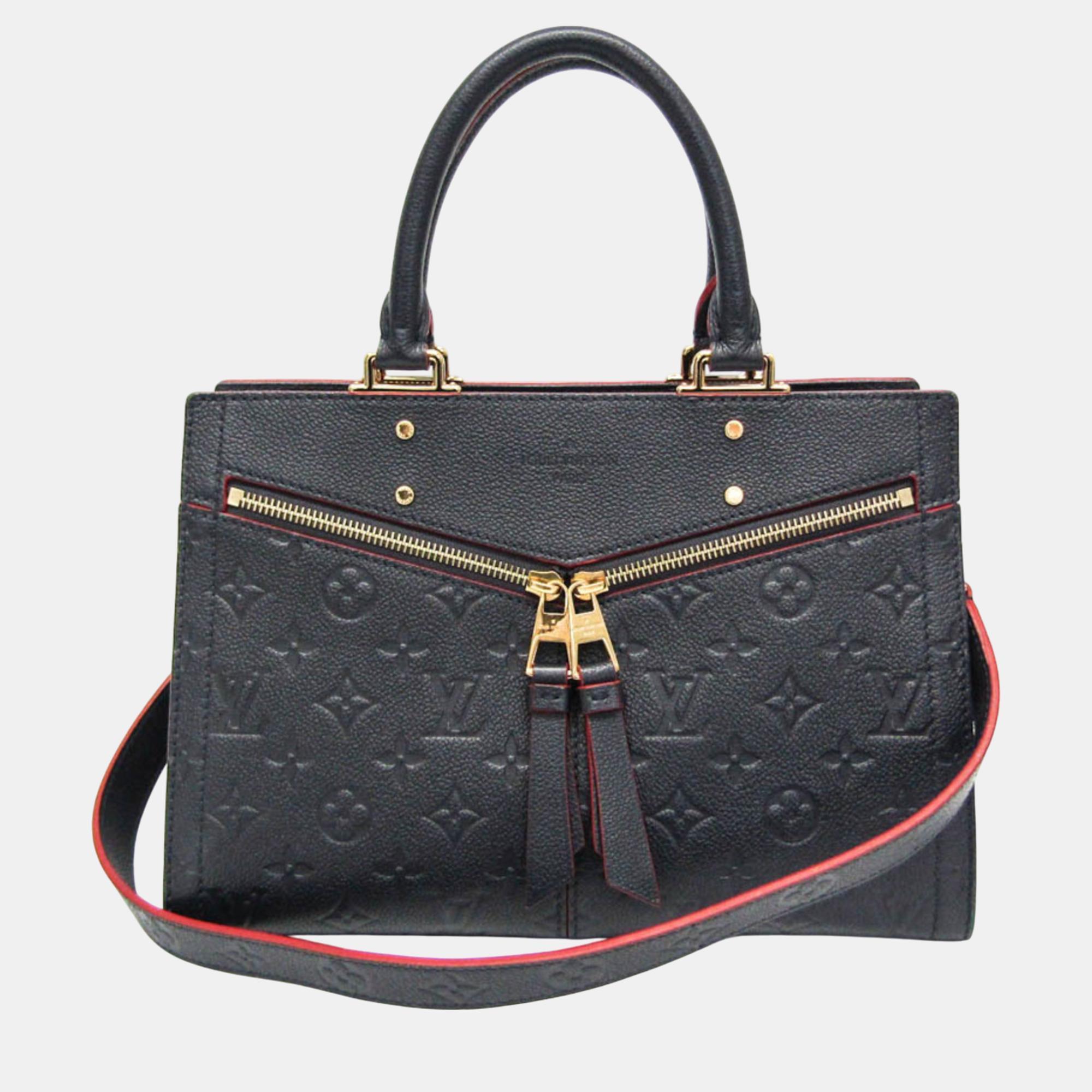 

Louis Vuitton Marine Rouge Monogram Empreinte Three PM Handbag, Black