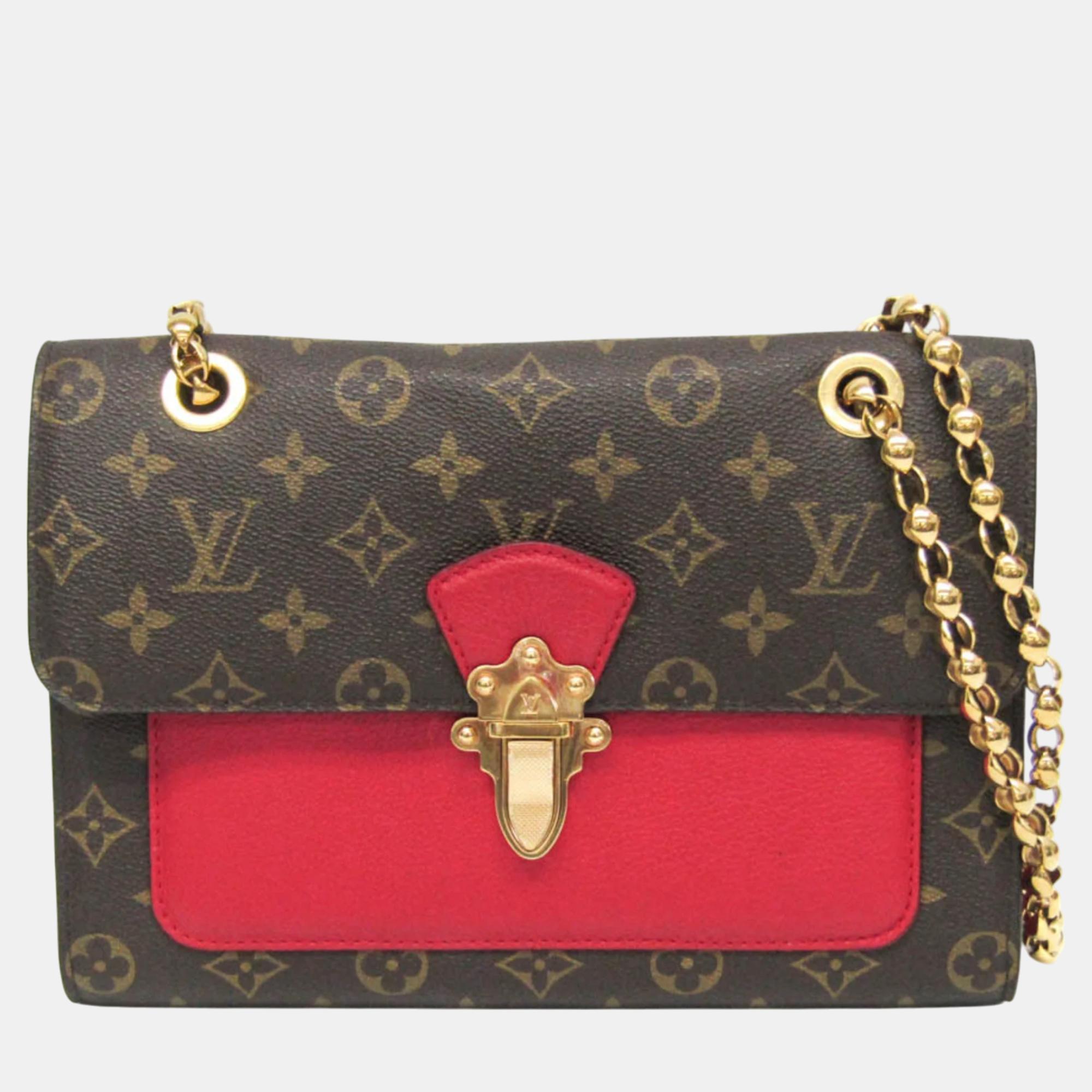 

Louis Vuitton Brown Red Monogram Victor Shoulder Bag