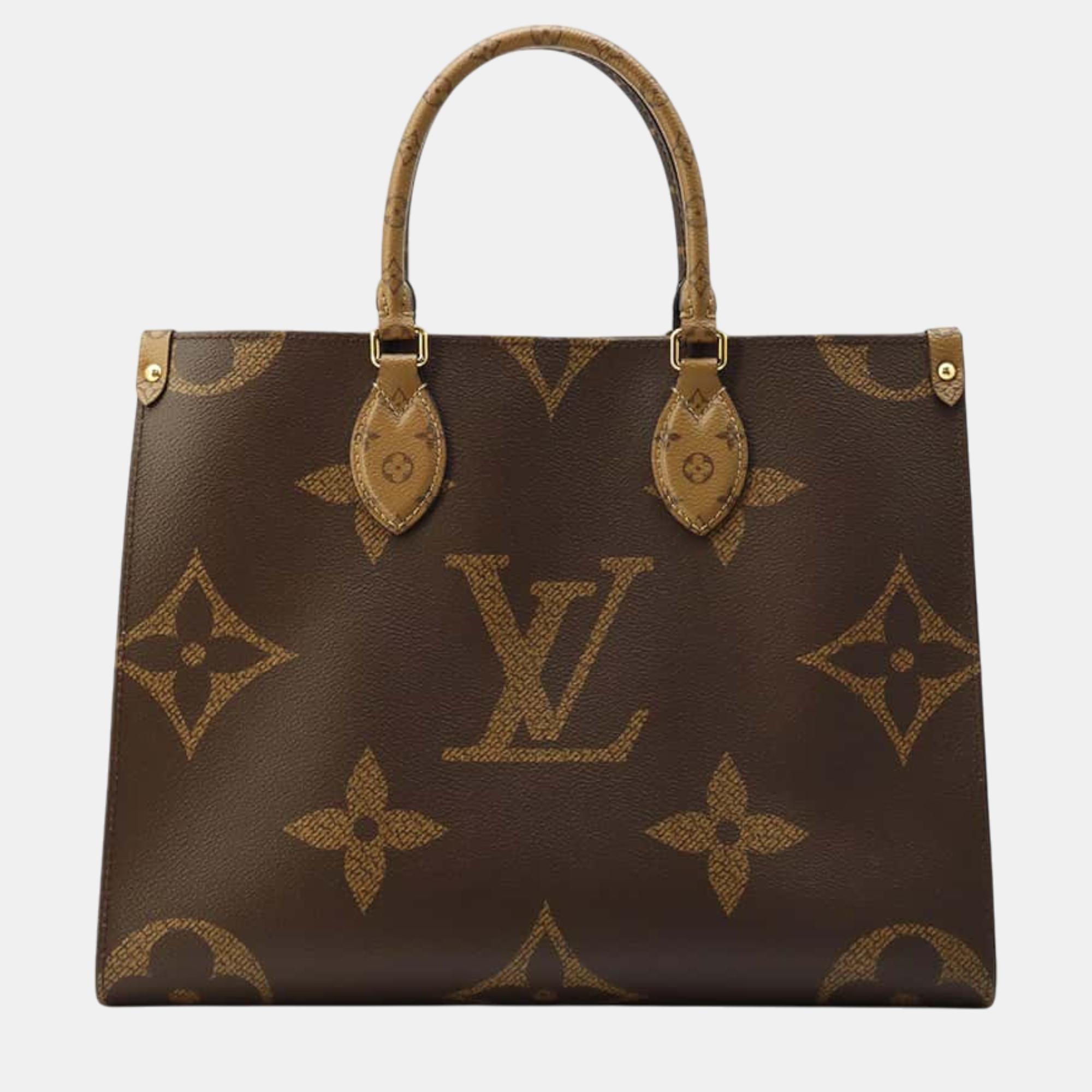 

Louis Vuitton Red Monogram Monogram Reverse Canvas Monogram Giant Size MM Onthego bag, Brown