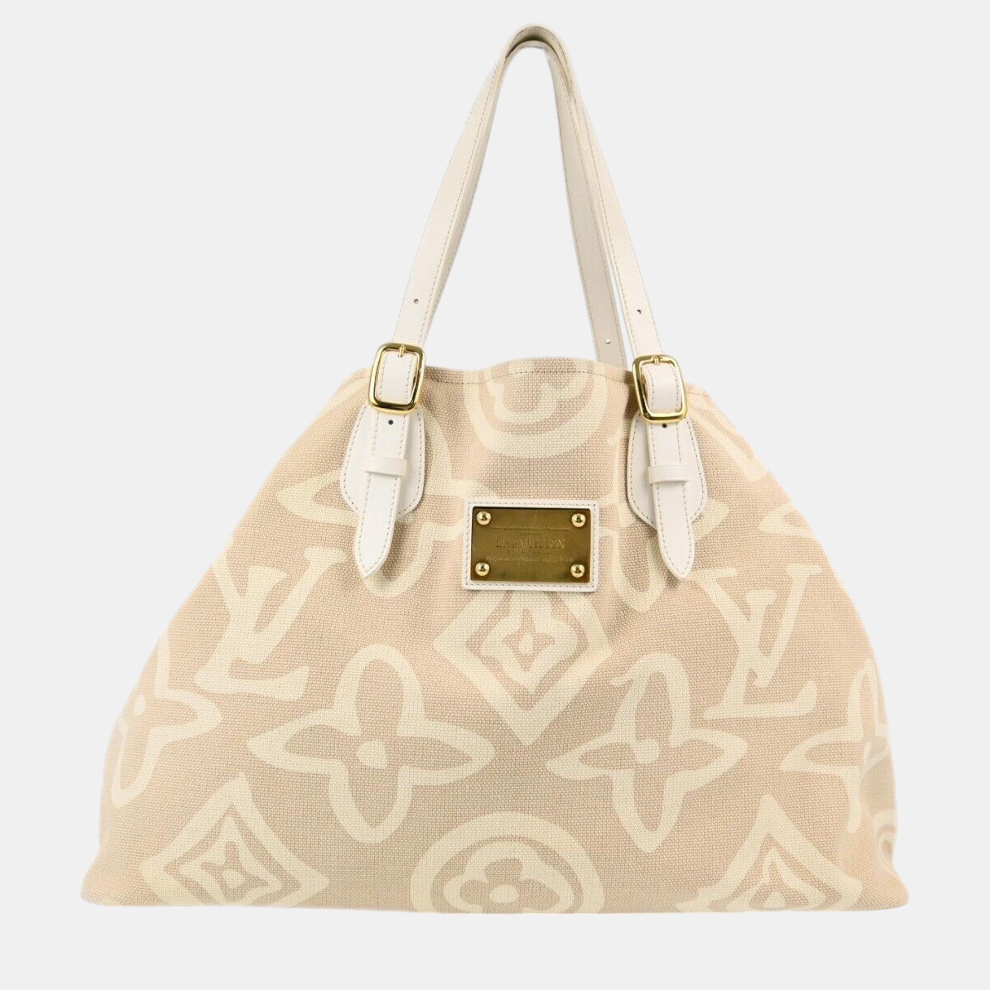 

Louis Vuitton White Cruise Line Taysienne GM Tote bag, Beige