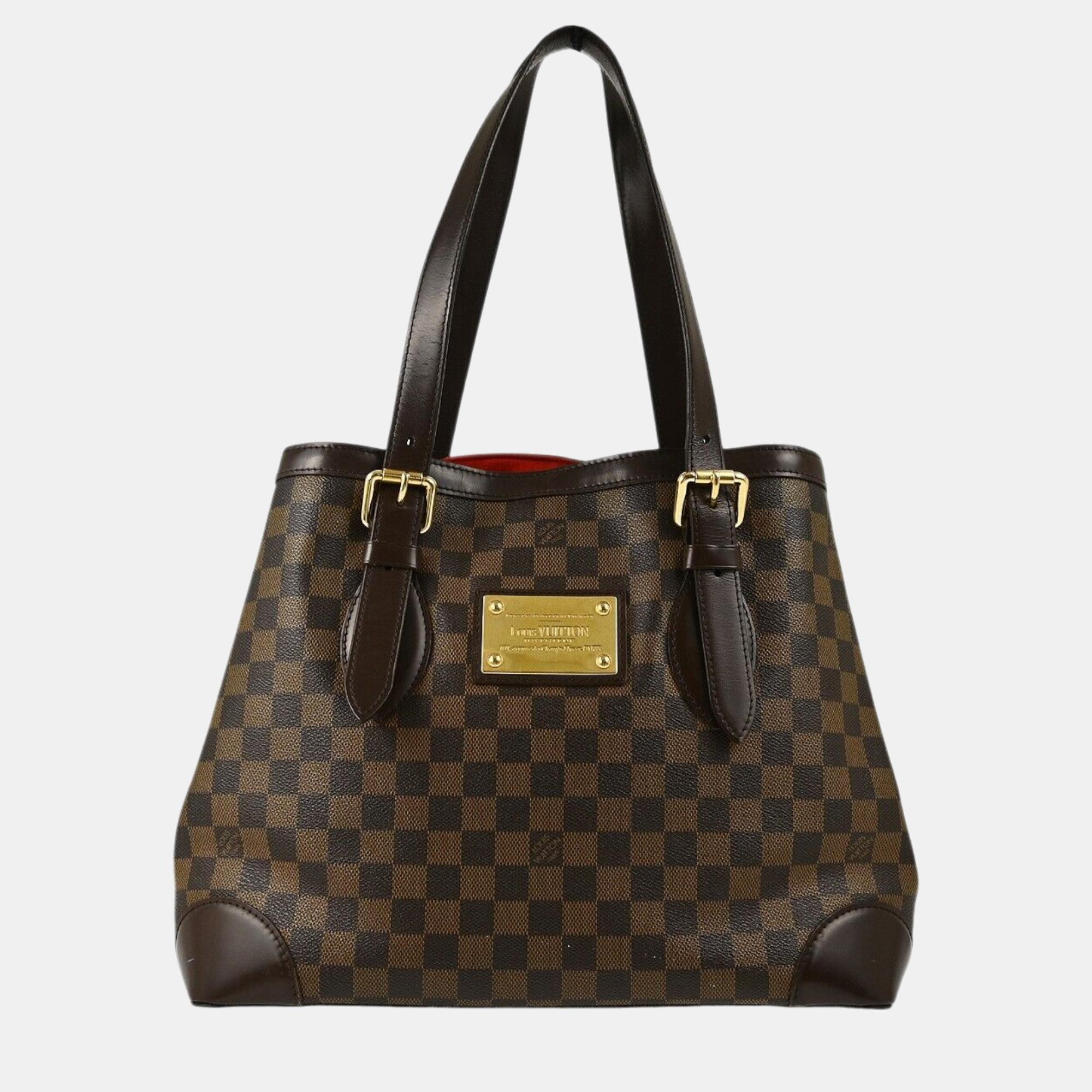 

Louis Vuitton Damier Hampstead MM Tote Handbag, Brown