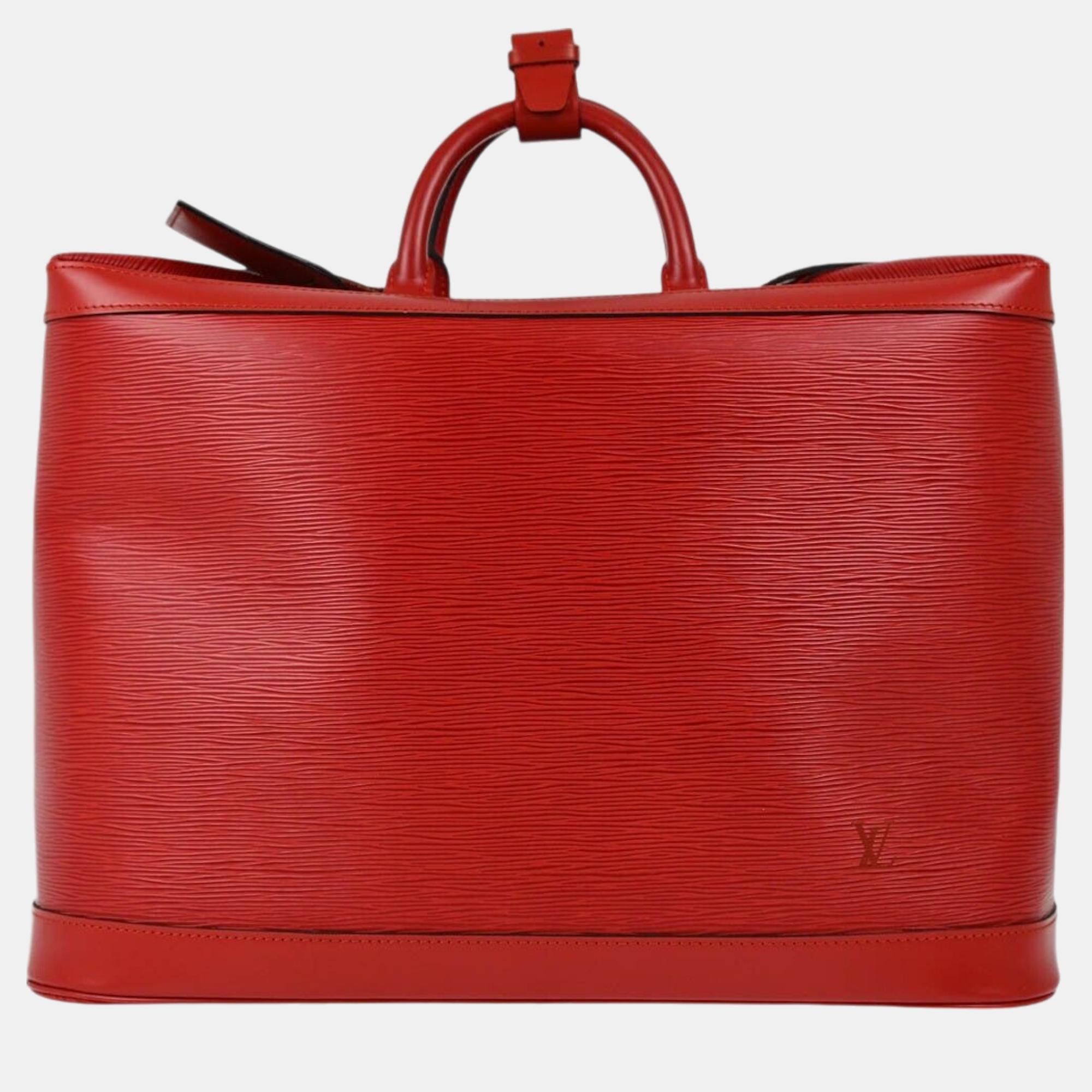 

Louis Vuitton Red Epi Cruiser 45 Travel Bag