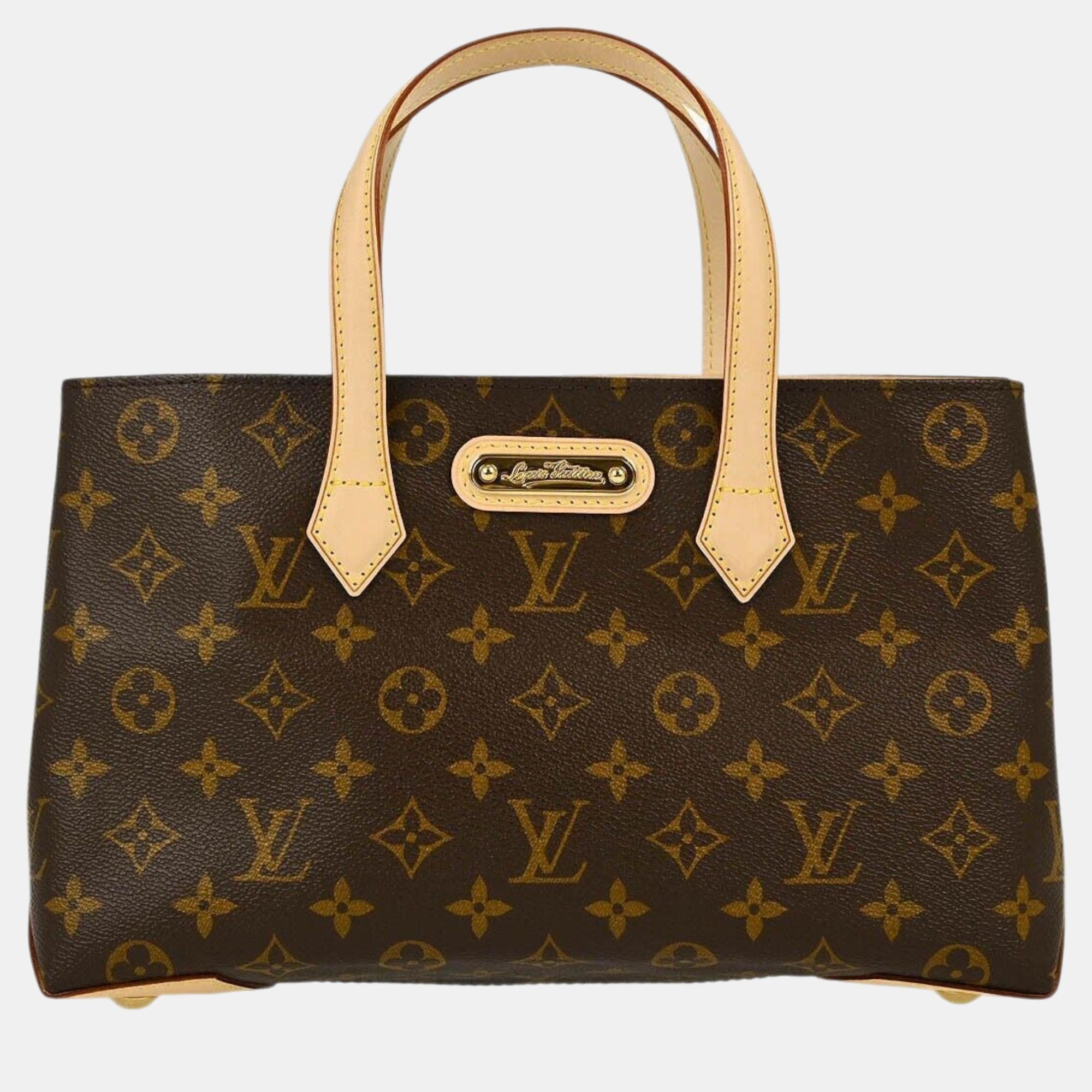 

Louis Vuitton Monogram Wilshire PM Tote Bag, Brown