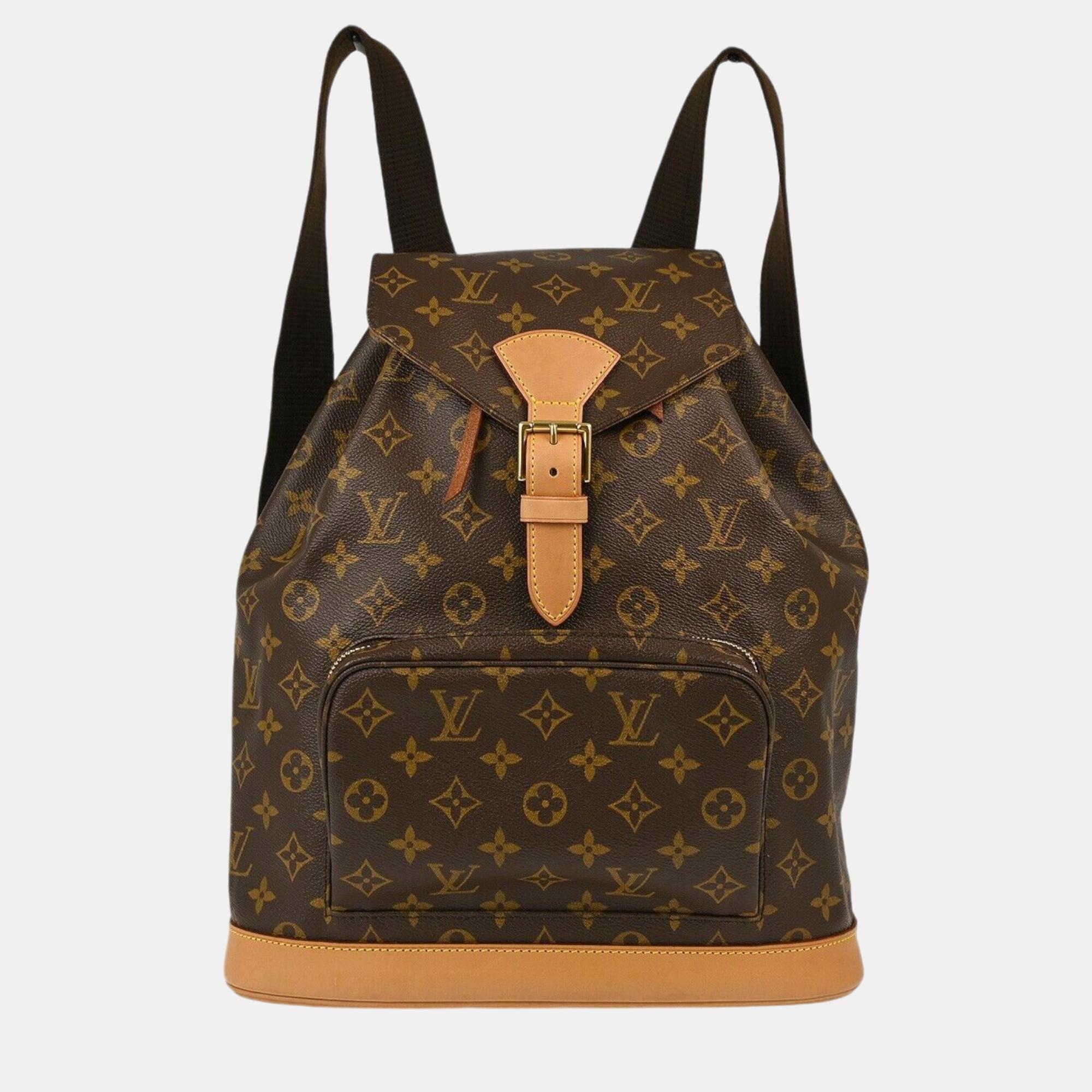 

Louis Vuitton Montsouris GM Backpack Purse Monogram, Brown