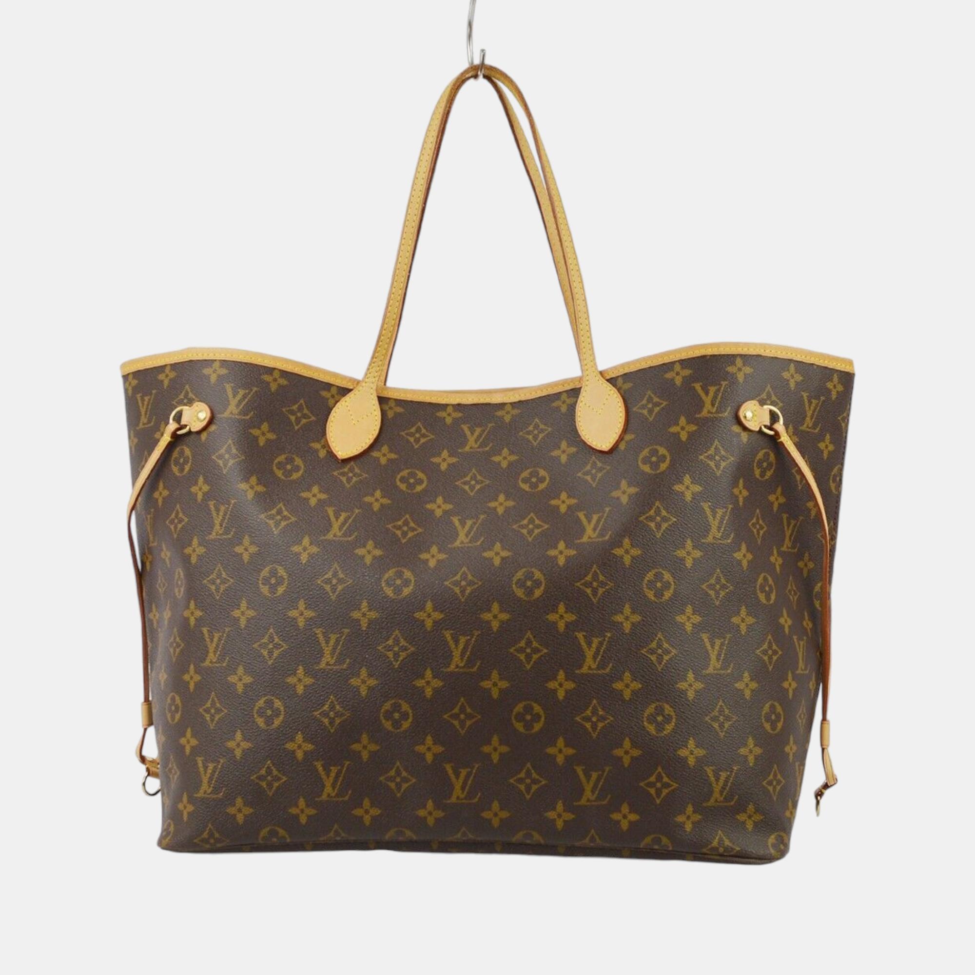 

Louis Vuitton Monogram Neverfull GM Tote Handbag, Brown